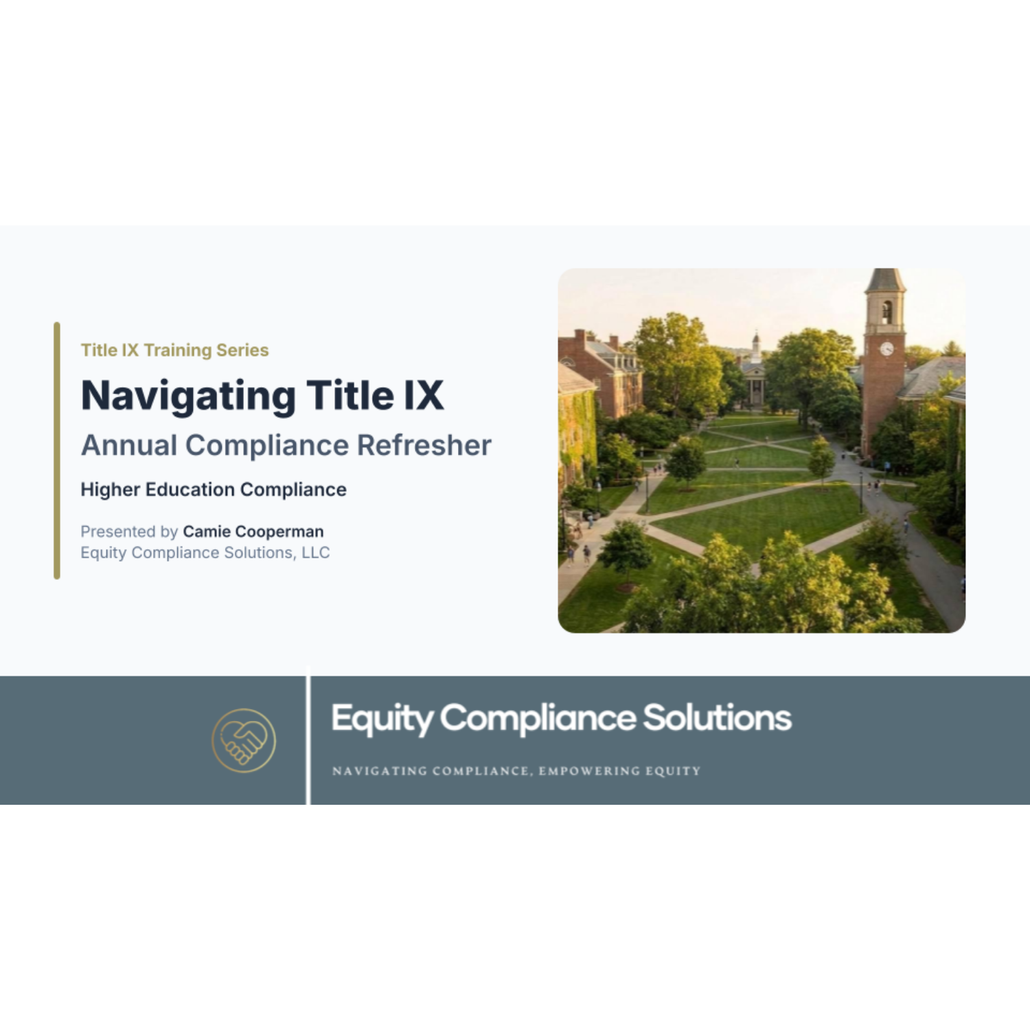 Navigating Title IX: Annual Compliance Refresher | Higher Education