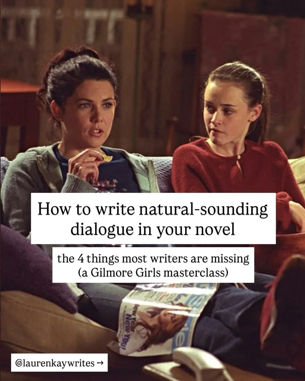 the 4 things most writers are missing in their dialogue (a Gilmore Girls masterclass) ☕️

Lorelai doesn&rsquo;t have great dialogue because she&rsquo;s witty. She has great dialogue because every single line is doing 4 things at once: revealing chara