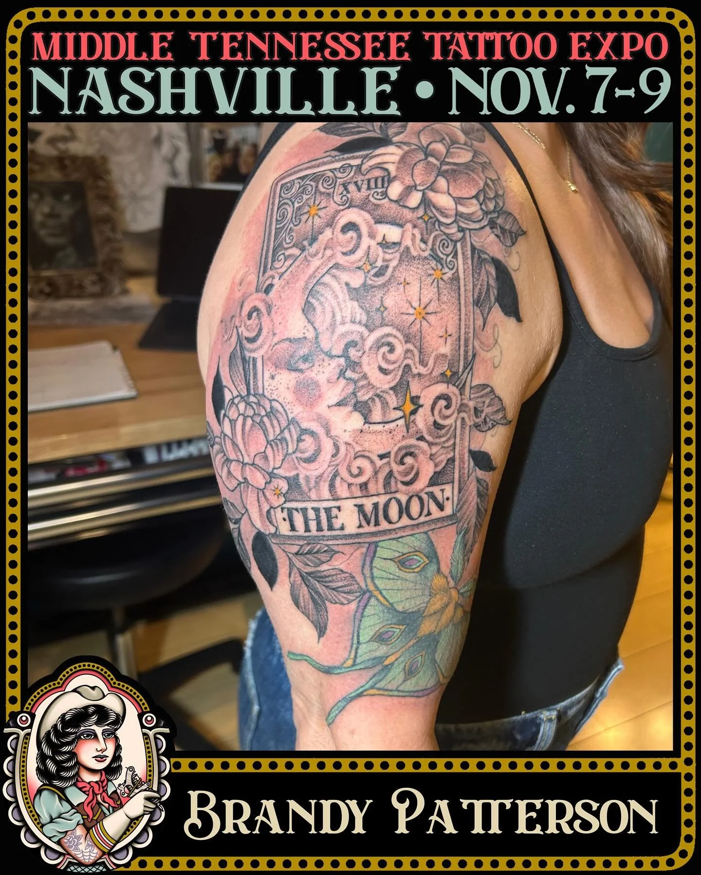 Don&rsquo;t sleep on getting your tickets to the expo 🌛 @brandy_tattoos will be here kicking it with the @mainlinetattoo crew! 
&bull;
&bull;
&bull;
Middle Tennessee Tattoo Expo 
🗓️ Nov 7-9, 2025
📍 The Nashville Fairgrounds Expo 1
🎟️ 25/One-Day &
