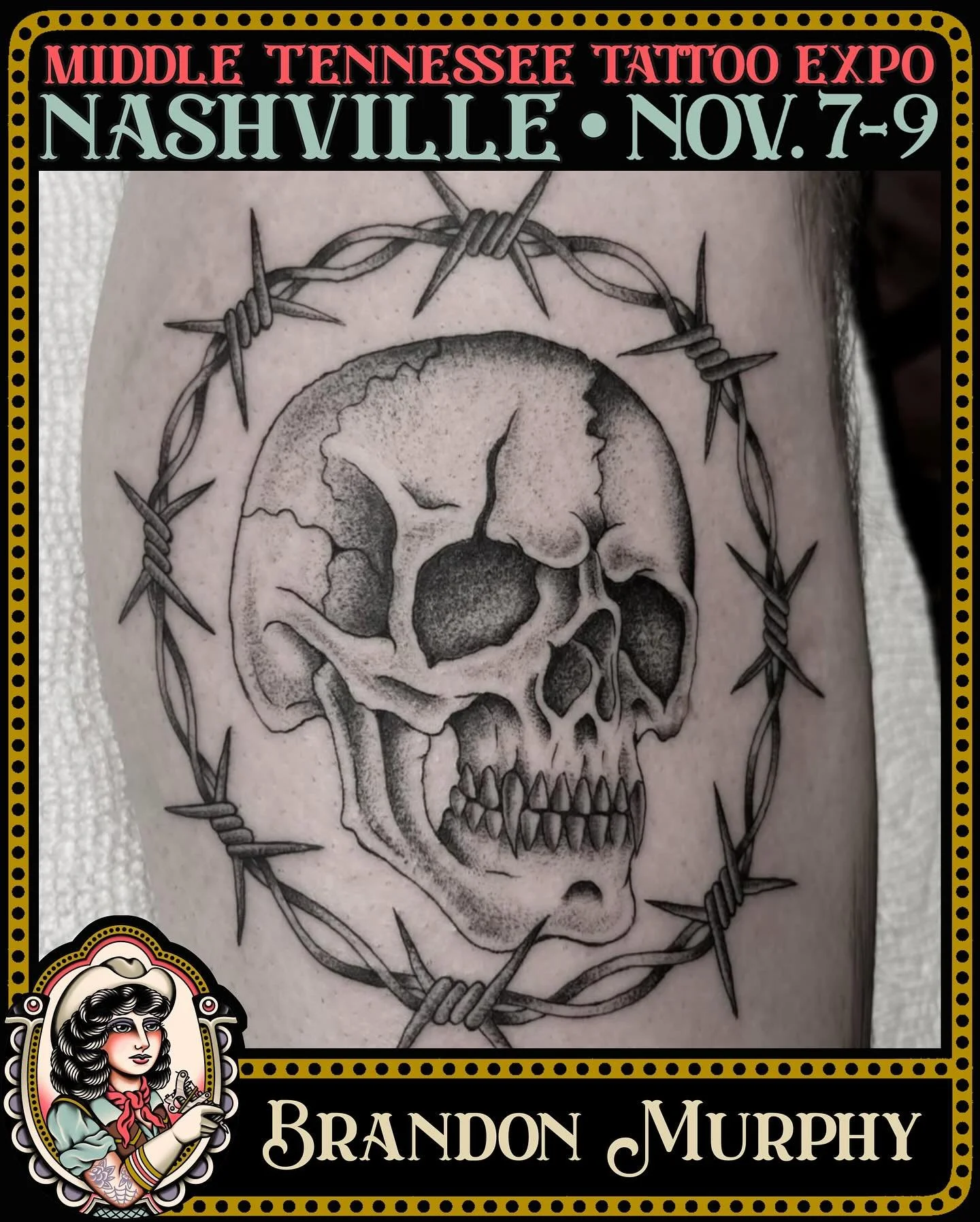 Fandon of Brandon? He&rsquo;ll be at the expo! @brandonmurphytattoos will be tattooing fine line and traditional tattoos at MTTE next week! Bring your ideas to Brandon, or pick from flash at his booth!
&bull;
&bull;
&bull;
Middle Tennessee Tattoo Exp