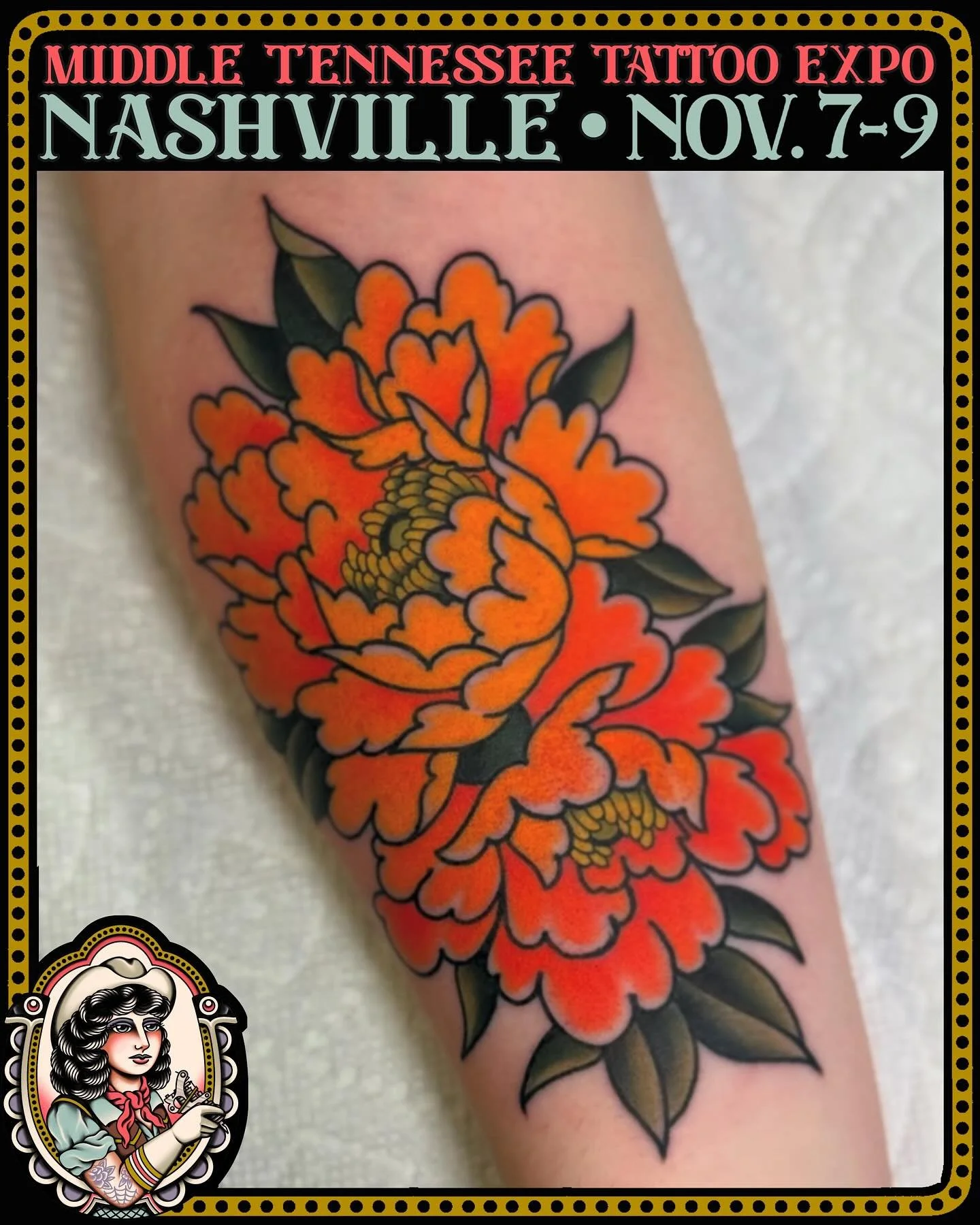 Rise and shine! @sunrisetattoo &lsquo;s @zanependergast.tattoo will be at the expo! Zane will be tattooing traditional and Japanese designs all weekend long. Bring your ideas to Zane, pick from his flash at his booth, or book ahead via email zanepend