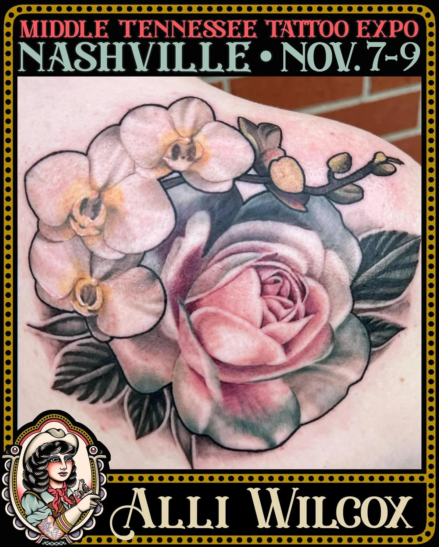 If there&rsquo;s a WIL there&rsquo;s a way! @thealliwilcox will be tattooing her fine line, botanical, and black &amp; grey designs all weekend long. Bring your ideas to Alli, pick from her flash, or book ahead via the website www.thealliwilcox.com.
