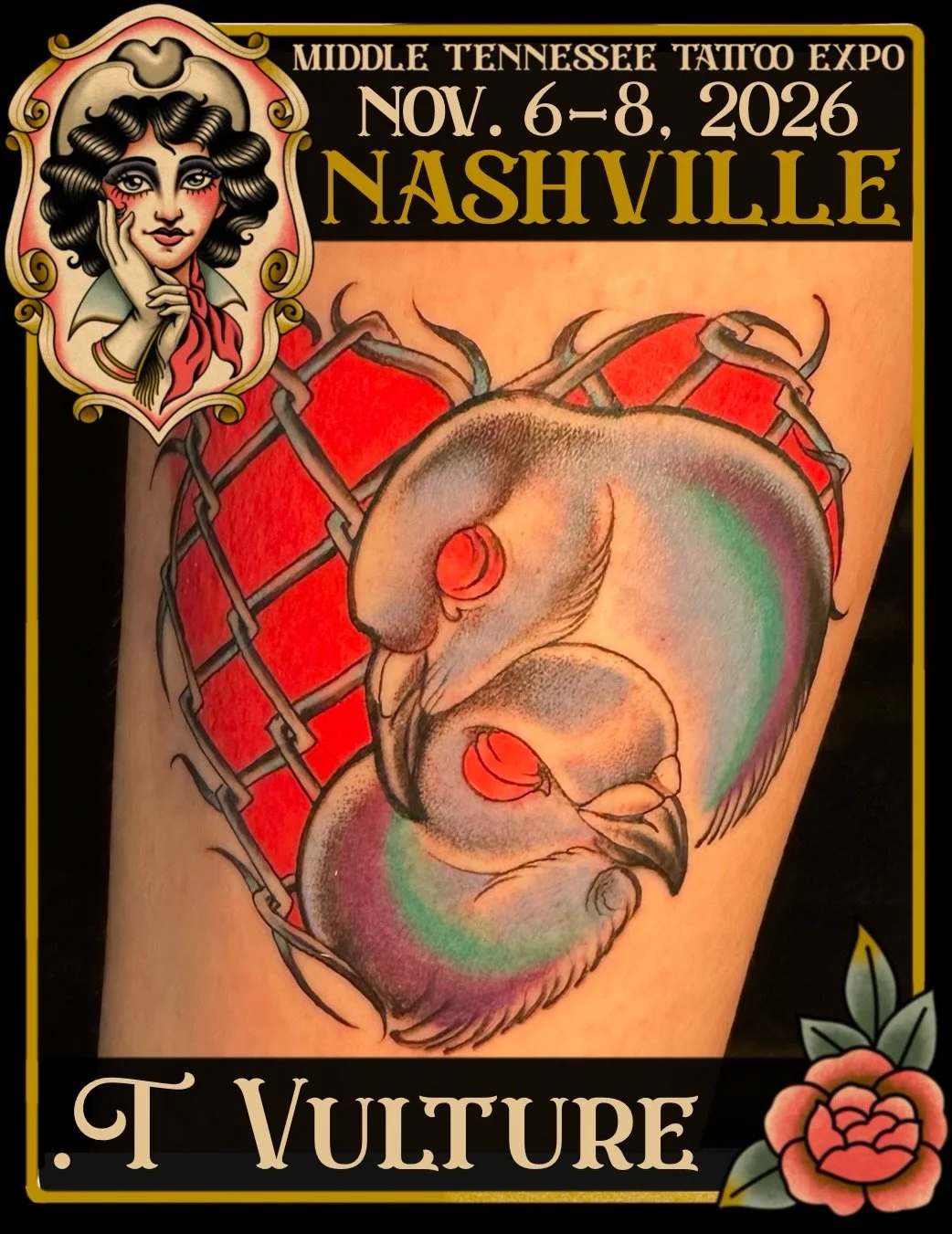 When push comes to shove, get a love dove! ❤️🕊️ @callme.tvulture is bringing her Japanese and neo traditional artwork to the expo this fall! Pick out some flash or book ahead through the website&nbsp;callmedottie.com
&bull;
&bull;
Middle Tennessee T