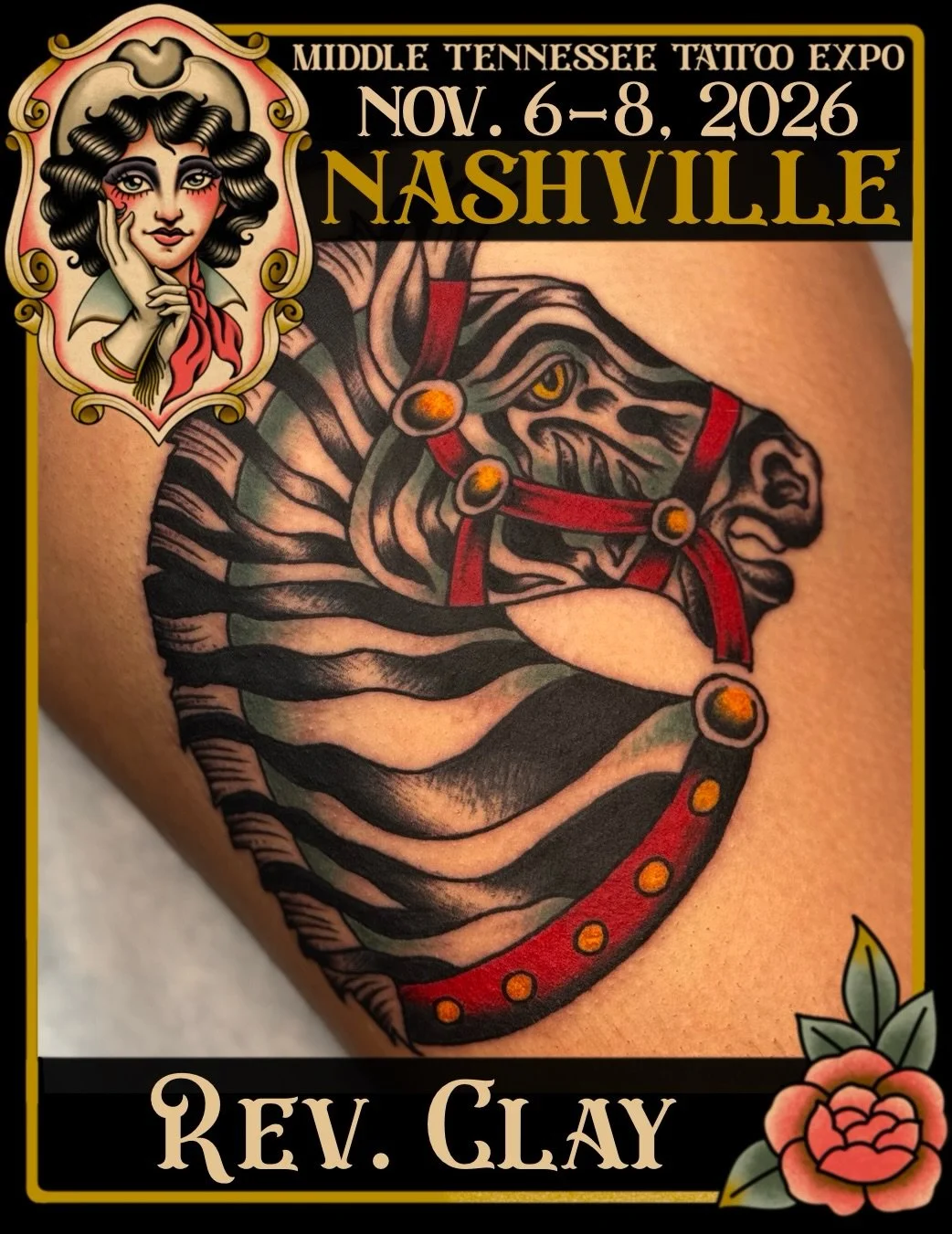 Today&rsquo;s the day to earn your tattoo stripes with Rev.Clay! ✨💪 @rev.claytattooer will be tattooing bold bright traditional and fine line blackwork at MTTE this fall! Bring your ideas to Rev.Clay, pick from his flash, or book ahead via email&nbs