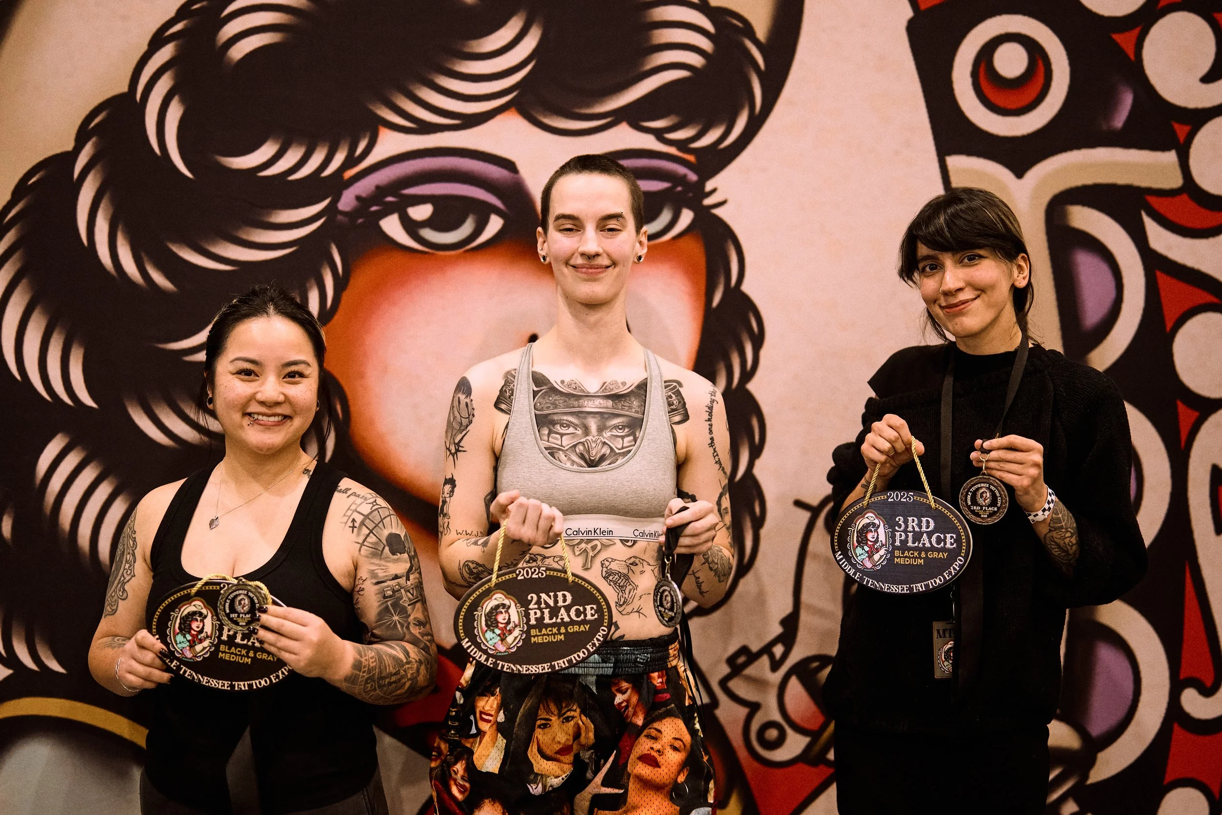 Middle Tennessee Tattoo Expo hosts tattoo contests where winners receive custom awards.
