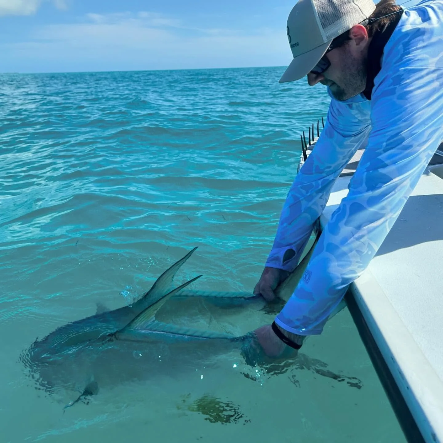 Enjoying the warmer weather and great people. Plenty of great memories and close calls. Thanks for coming down boys! #flyfishing #keywest #permit #bonefish #barracuda #sightfishing #wish4fish #gratefulangler #hardy #guideline #beavertailskiffs #crabm