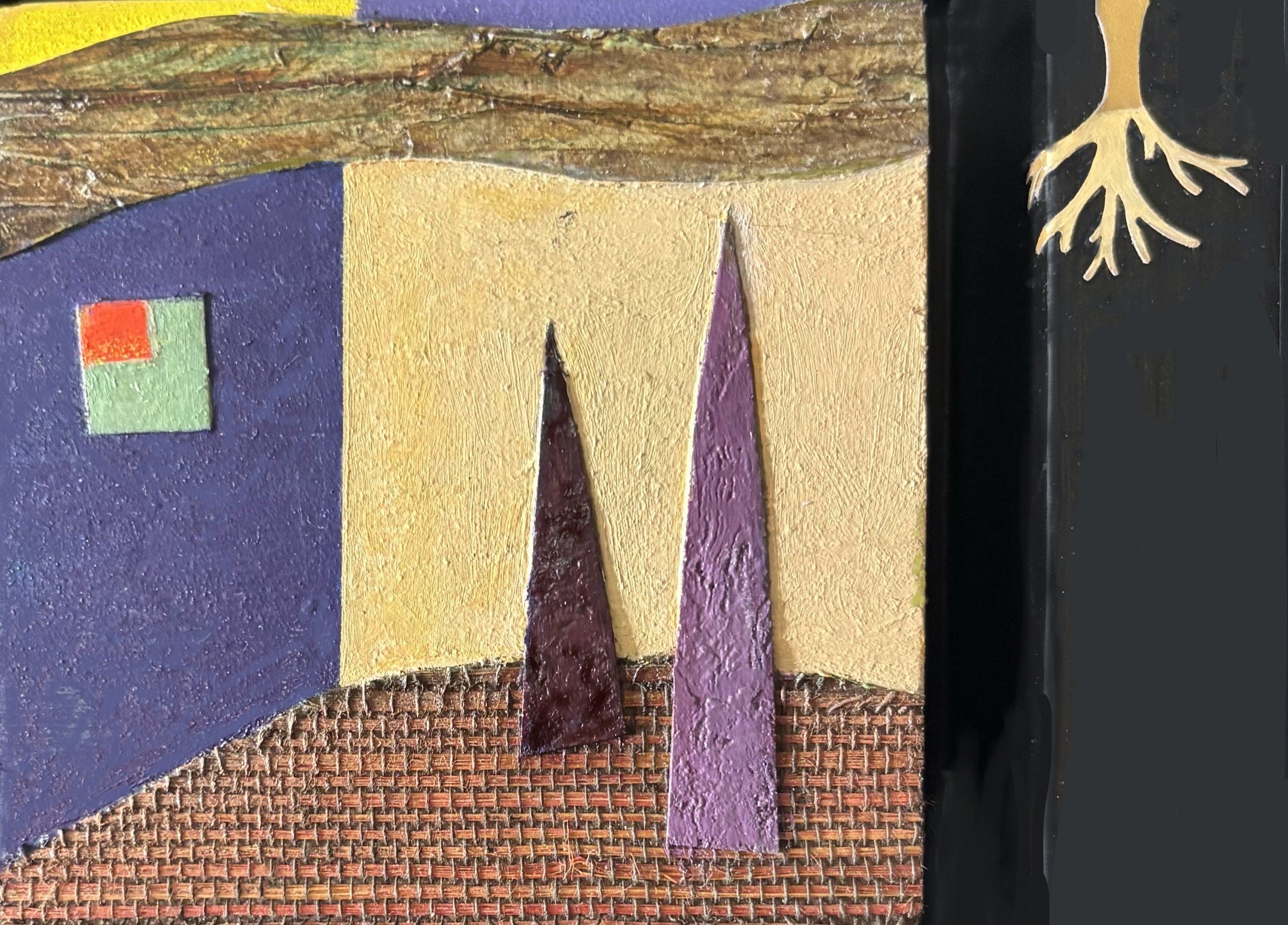 Window Within Window #12.
Oil and Collage. 4" x 4"