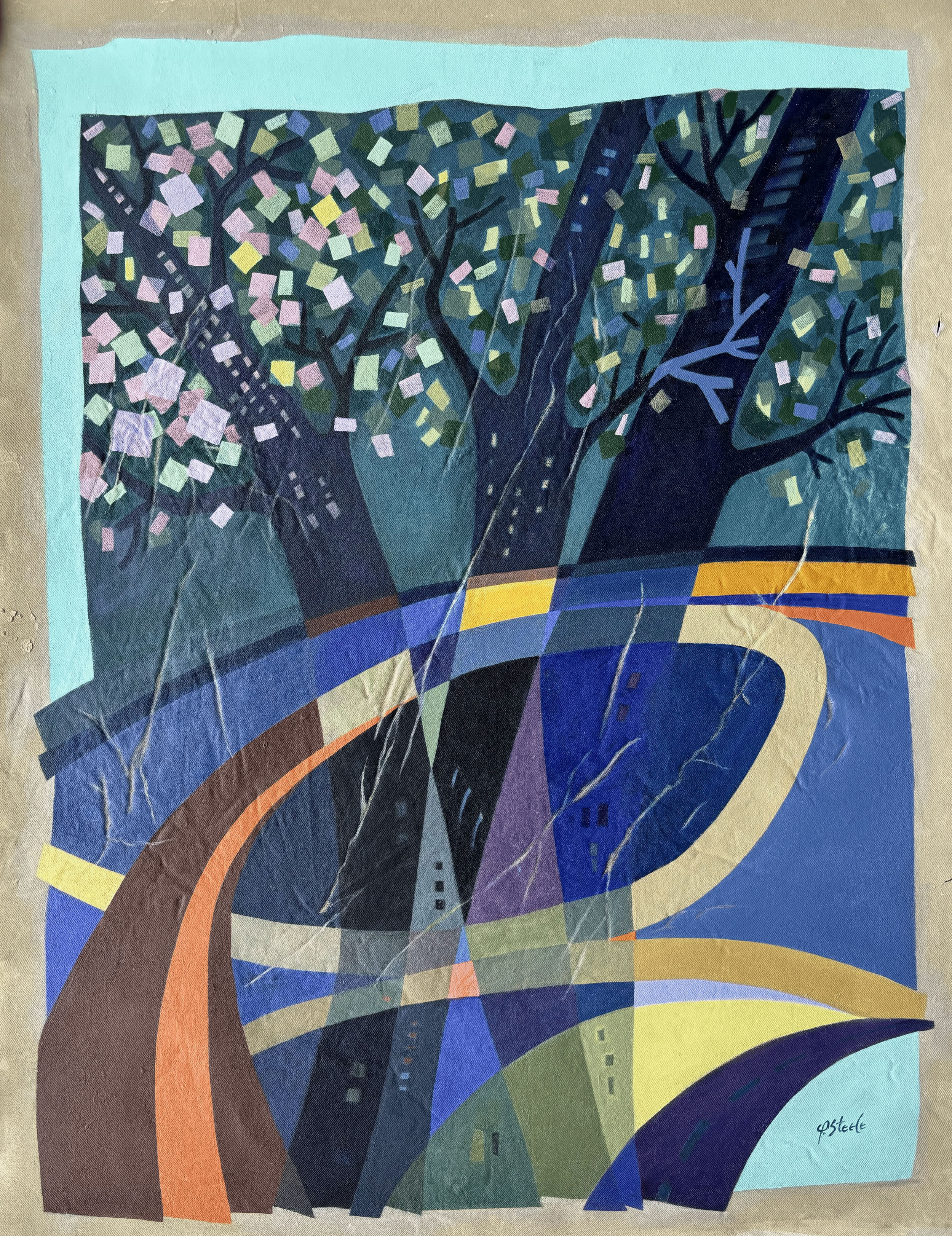 Replacement #5.
Acrylic on canvas. 30” x 40”