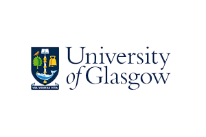 University of Glasgow logo featuring a shield with a tree, a lion, and a book.