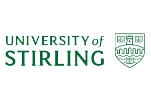 Logo of the University of Stirling featuring text and a shield emblem.