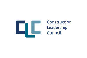 Logo with abstract geometric shapes and text.