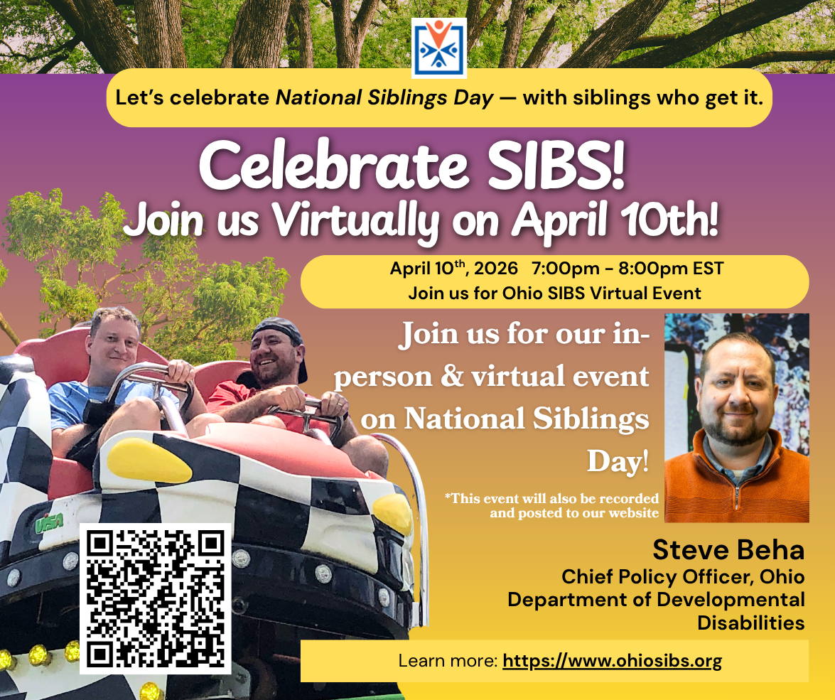 Can't make it to our in-person event? Join us Virtually on National Sibling's Day