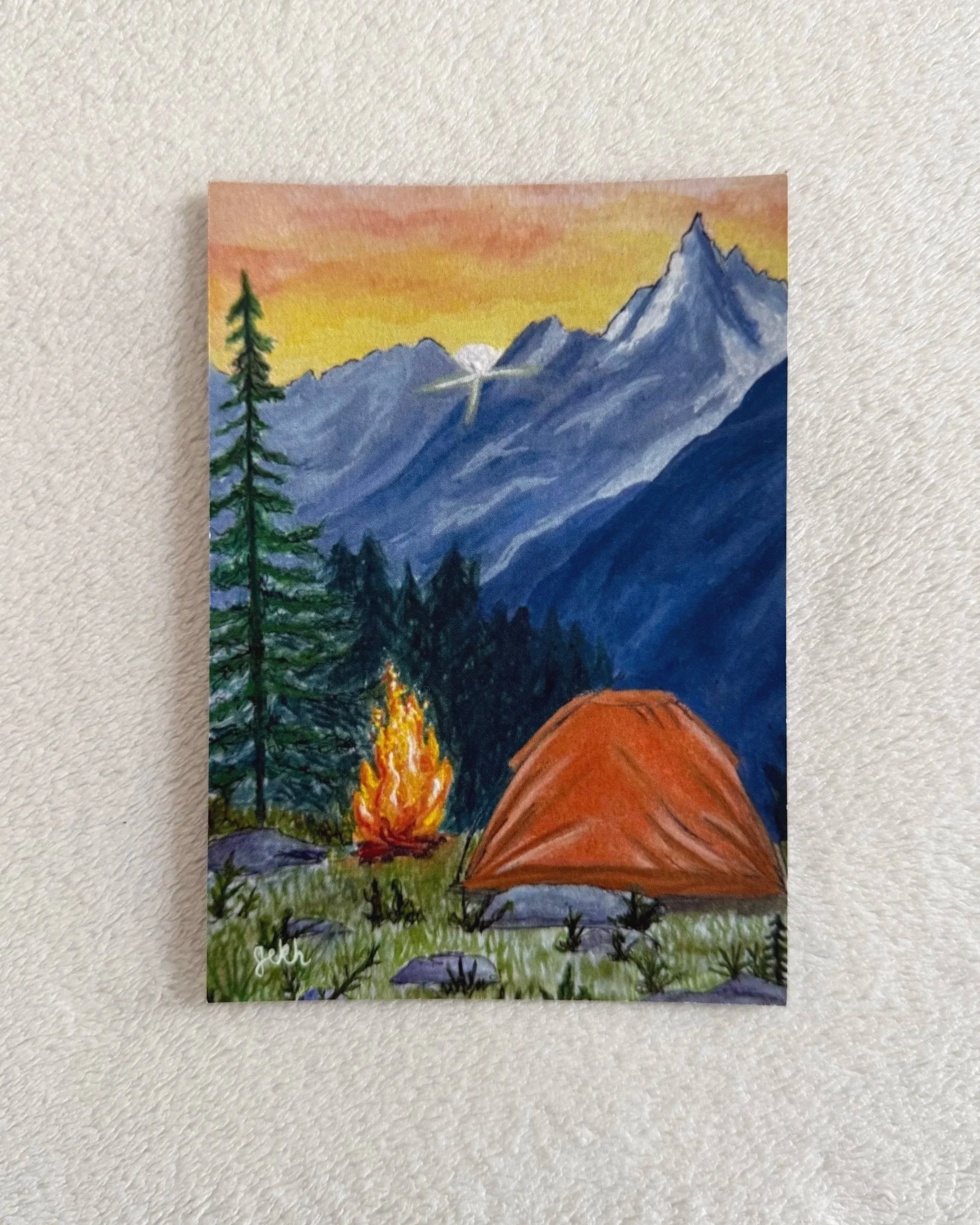 Camping Postcard