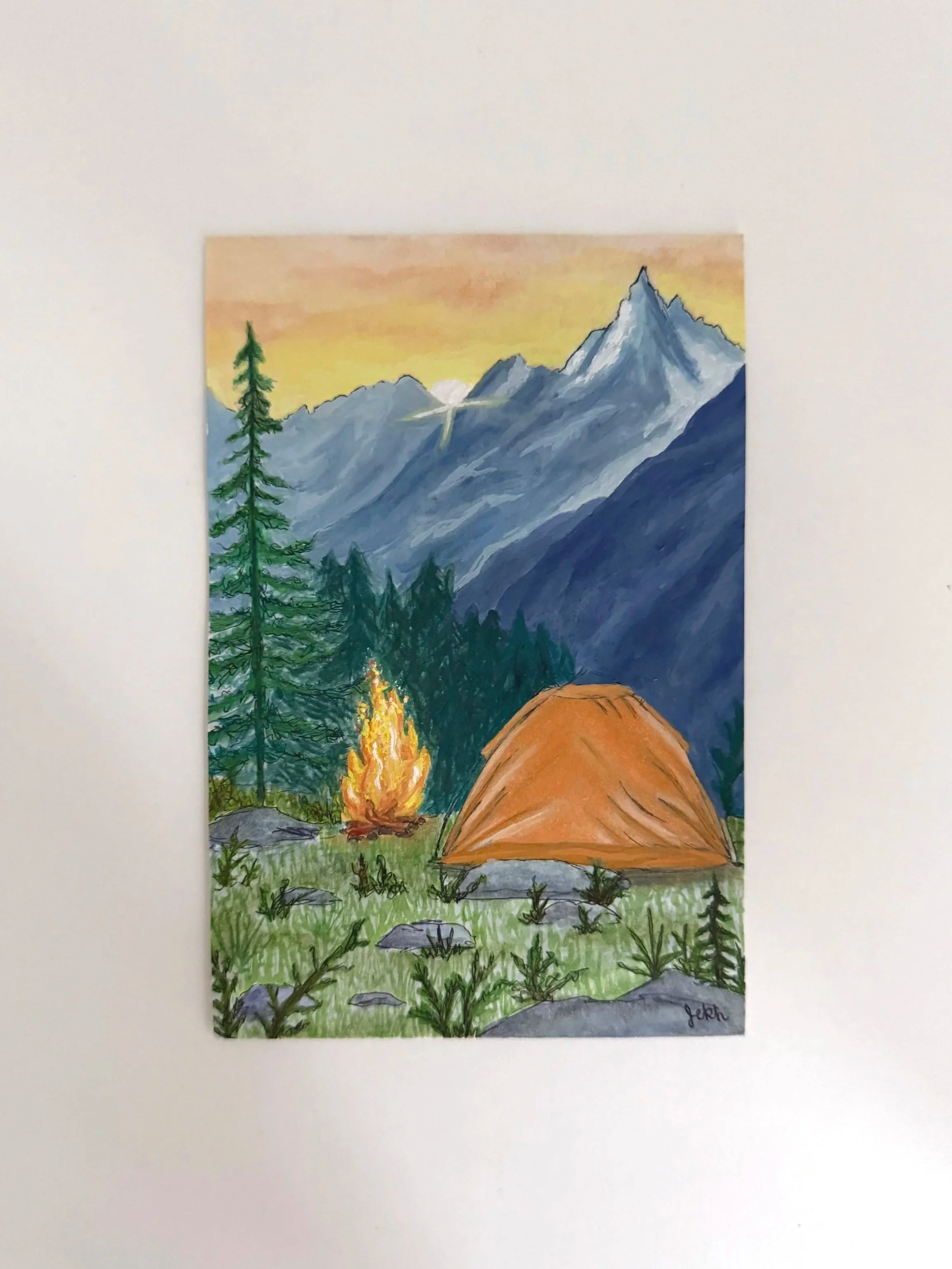 Original Camping Painting