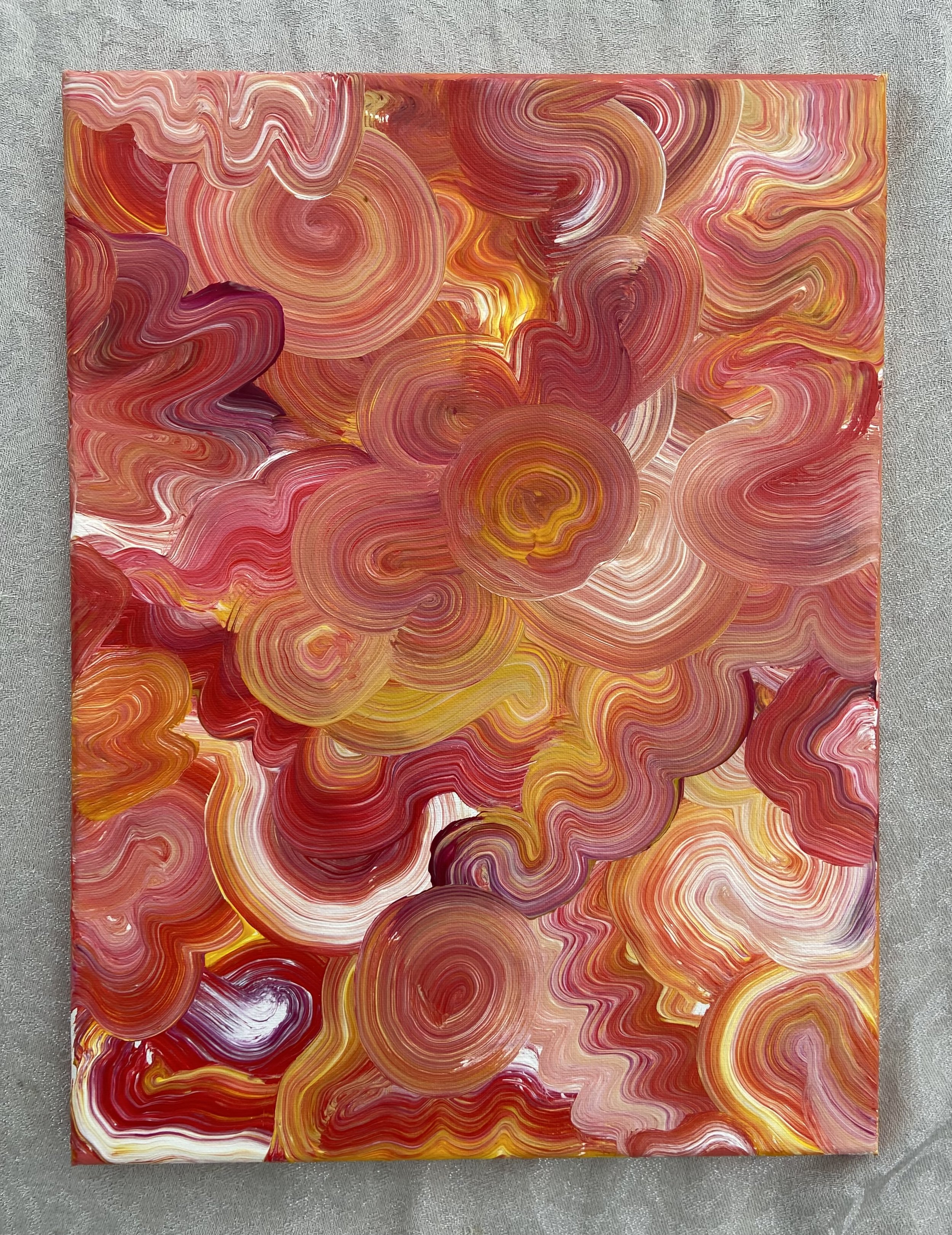Original Red Swirl Painting