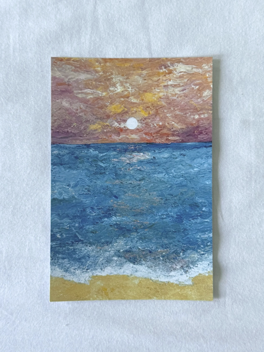 Ocean Sunset Postcard
