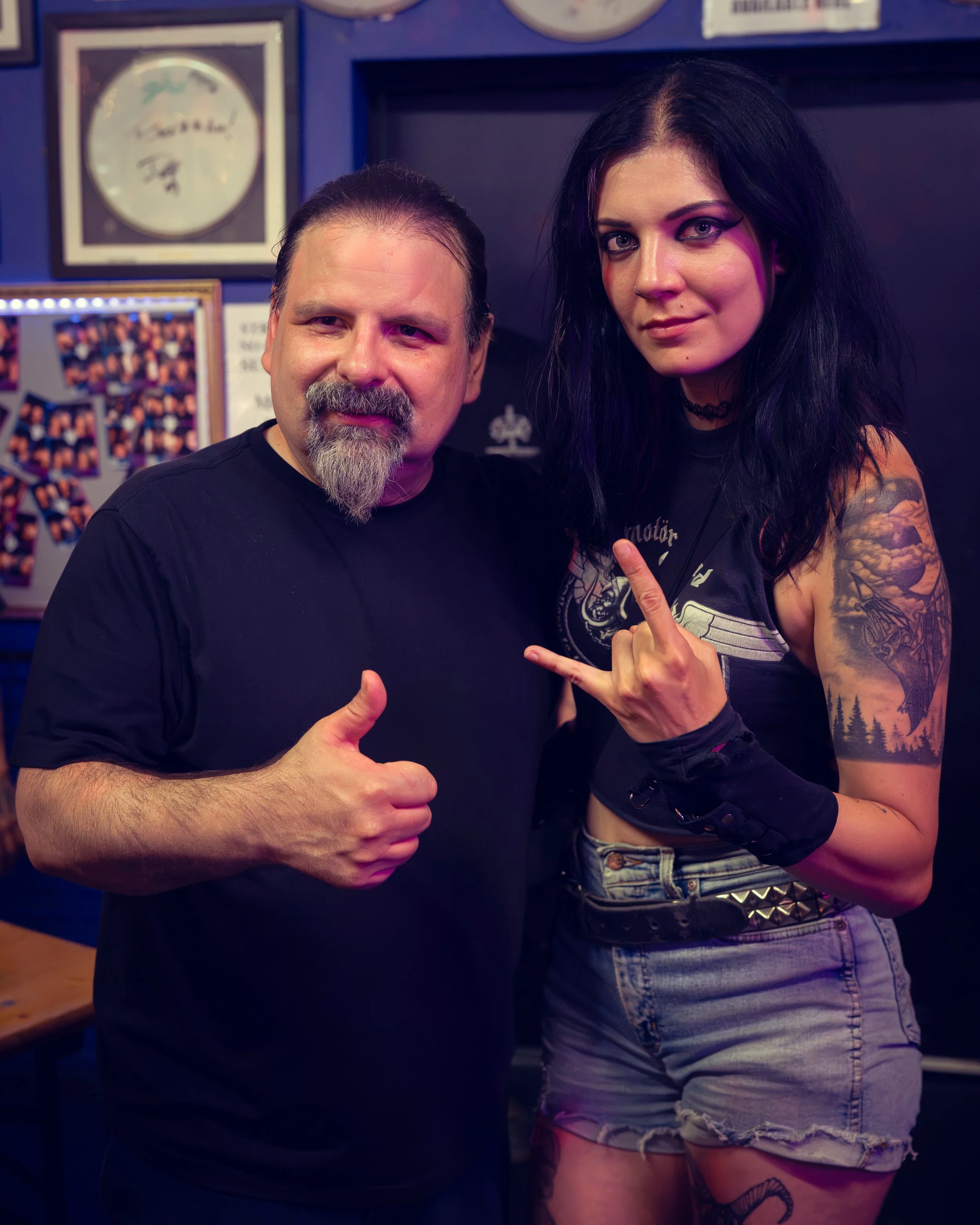 Danny of Napalm Death & Becky of Mercyful Fate as Crypta fans at The Asylum.