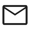 Unopened envelope email icon