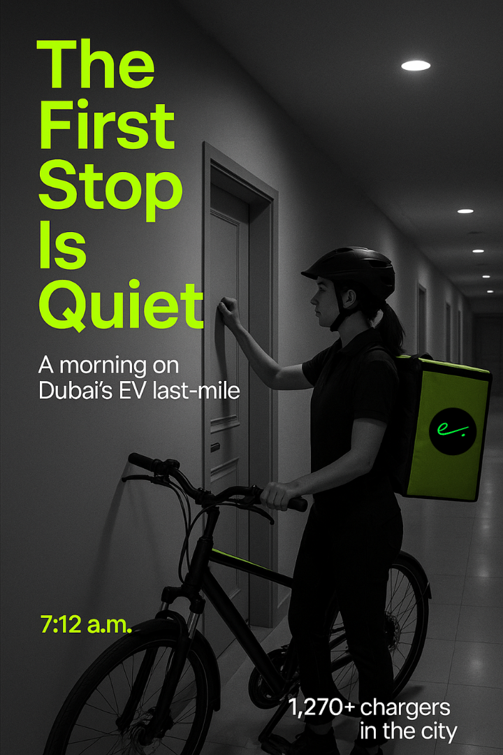 The first stop is quite: A morning on dubai’s ev last mile
