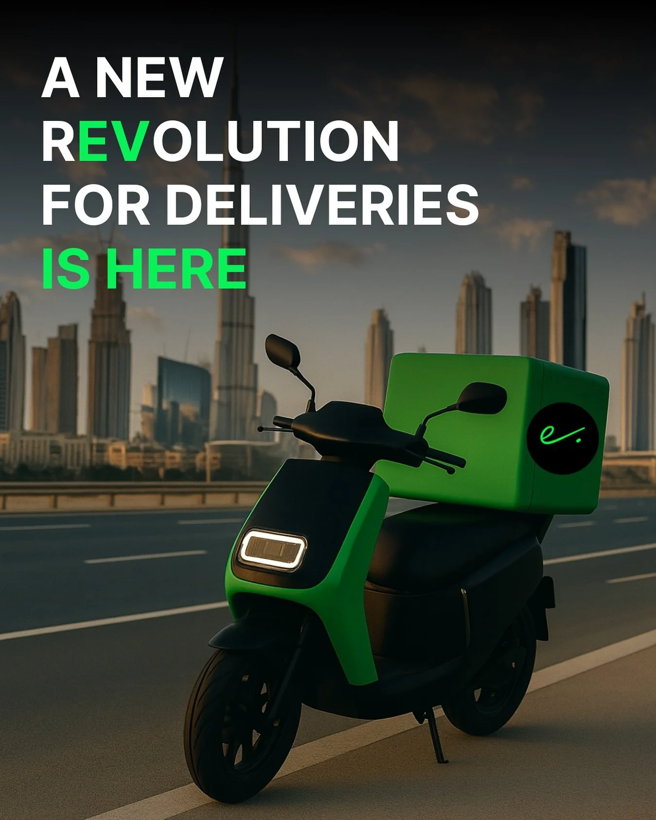 A new chapter in delivery has arrived and it runs 100% electric. ⚡

At E. Deliveries, we&rsquo;re not just rethinking how deliveries are done, we&rsquo;re rebuilding the system for a cleaner, faster, and more future-ready UAE.

Our fully electric fle