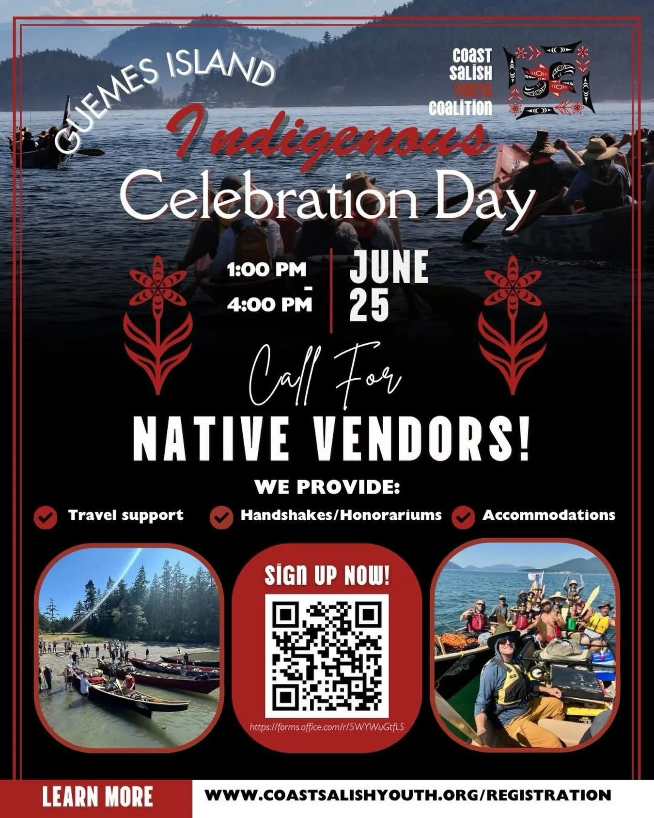 Calling Indigenous Vendors! The Coast Salish Youth Coalition (CSYC) is hosting an Indigenous People&rsquo;s Celebration Day on June 25th, 2026 from 1-4pm at the Guemes Island General Store on Guemes Island, WA. 

The event will include Indigenous ven