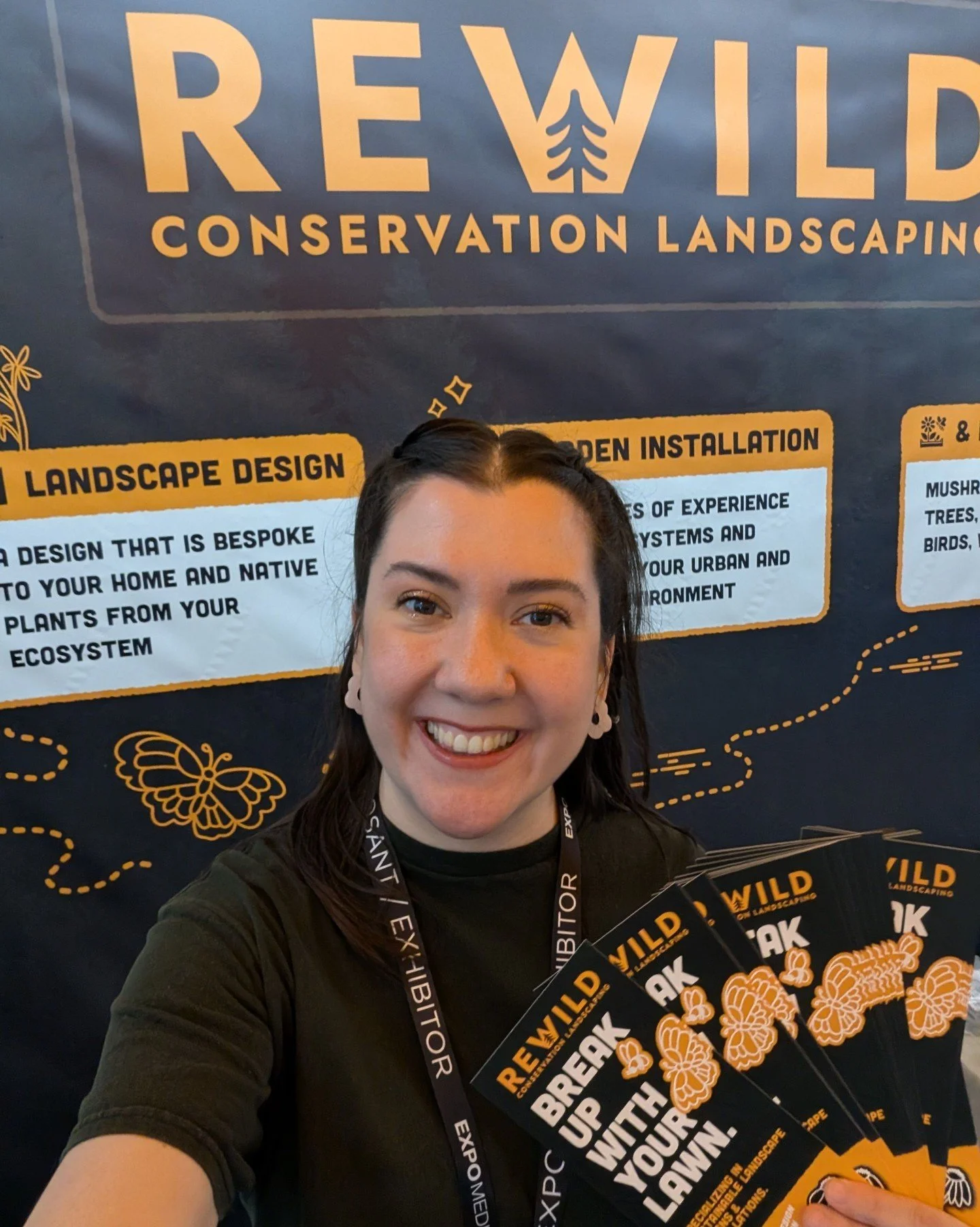 If you've been to a Home Show in Ottawa, chances are you've seen my work (maybe at the @rewildlandscapes booth)! 💁&zwj;♀️ Seeing my designs IRL as physical, tangible pieces is always a pinch me moment 🥹

With AI posters and flyers literally everywh