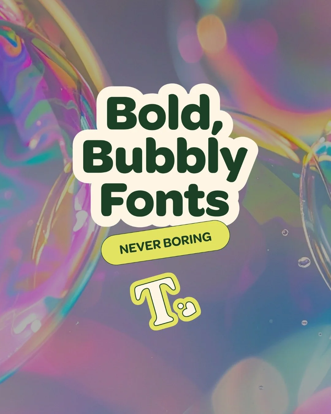 Some of my bold and bubbly favourites! 🫧 This aesthetic:

🧋 Is instantly approachable
🧋 Likes to stand out in the crowd
🧋 Is playful by design

Swipe through for inspo!

#bubblyfonts #playfulbrand #boldbrand #boldfonts #ottawadesign