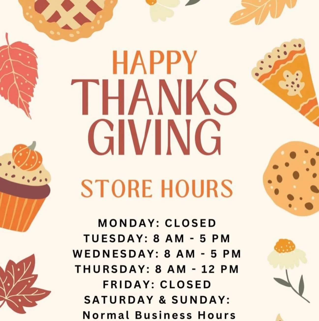 Happy Thanksgiving week! 🧡🥧🦃 

We&rsquo;re working hard to keep our cases filled with all your family&rsquo;s favorite treats. We kindly ask for patience as there will be one line for everyone, including walk-ins and pre-orders.
We&rsquo;re a smal