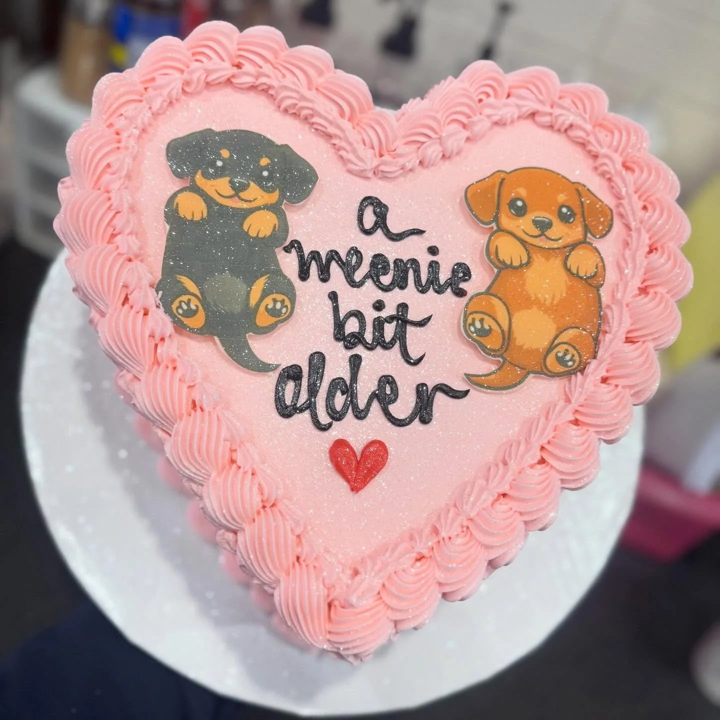 a weeeeenie bit older! 🐶🌭💗🐾🎂