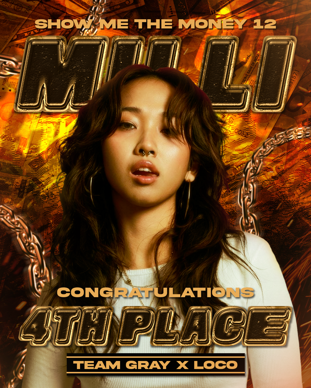 MILLI Finishes 4th on Show Me The Money 12, Makes History as First International Finalist