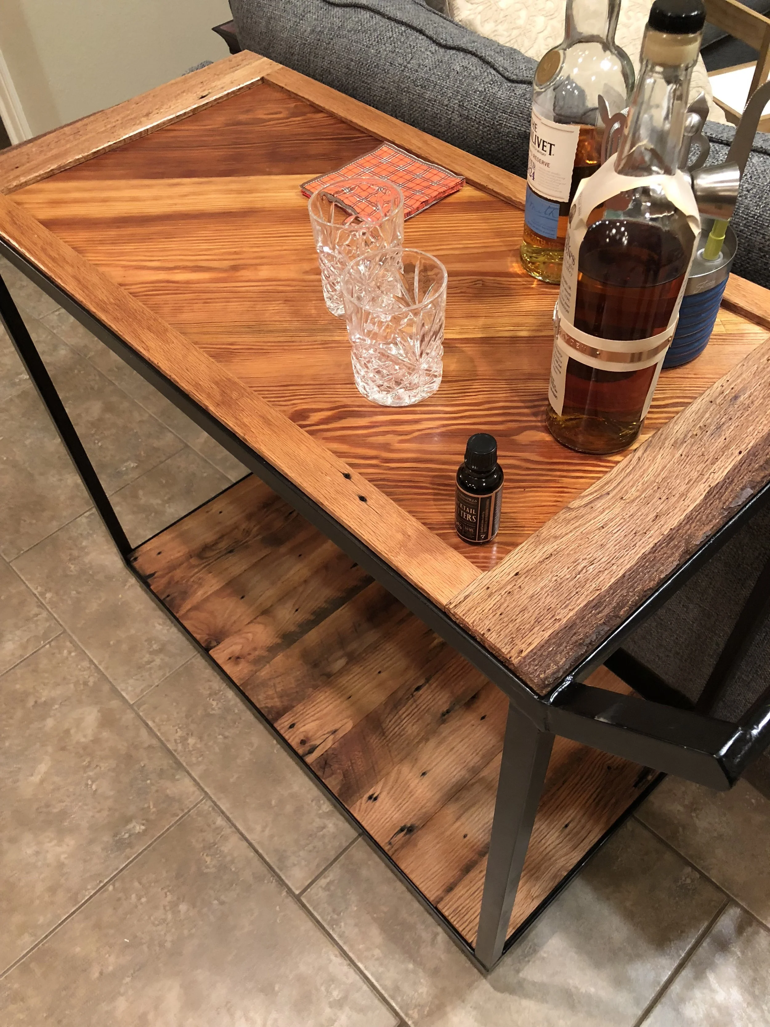 Bar Cart | Old Growth Pine | Ash