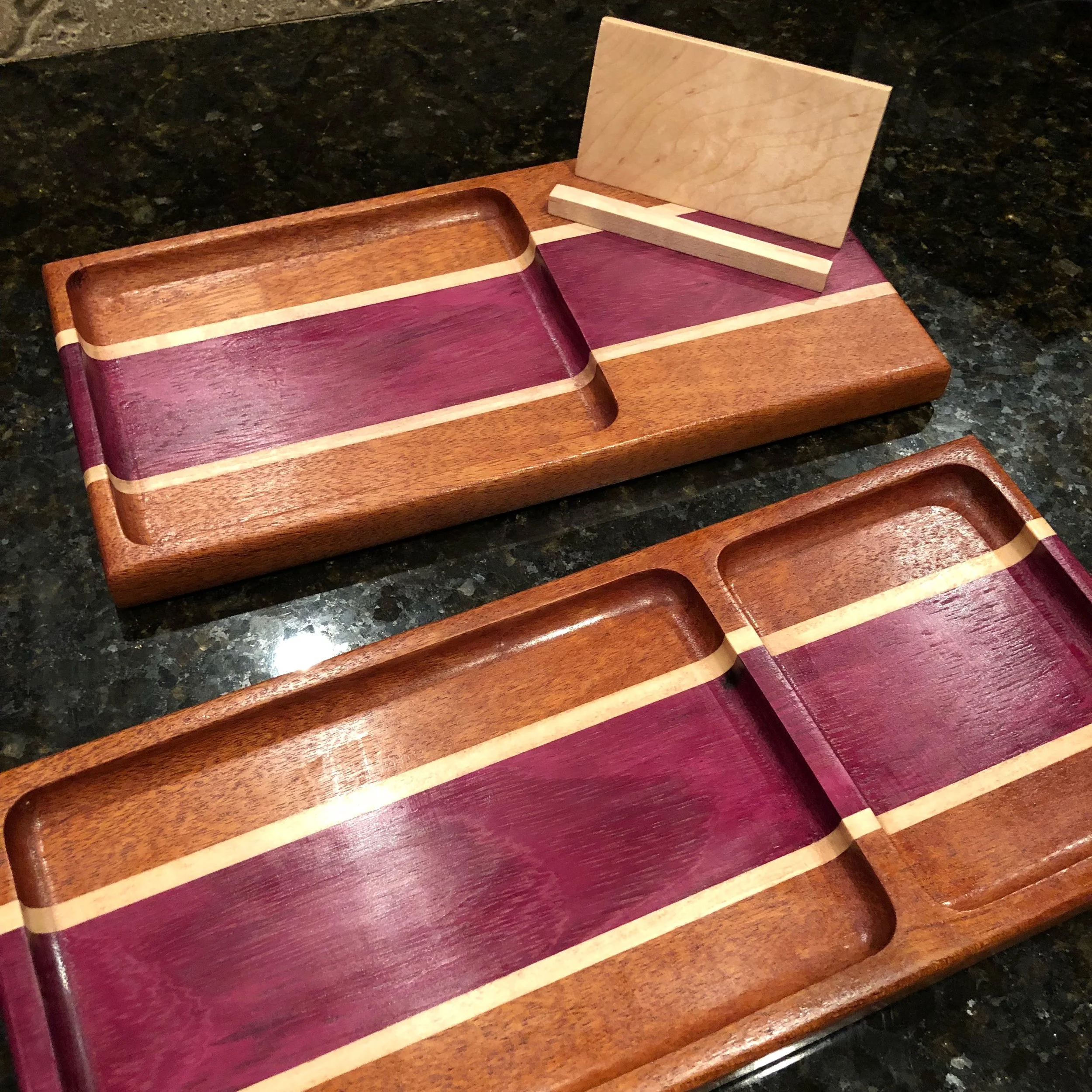 Valet Trays | Mahogany | Maple | Purpleheart