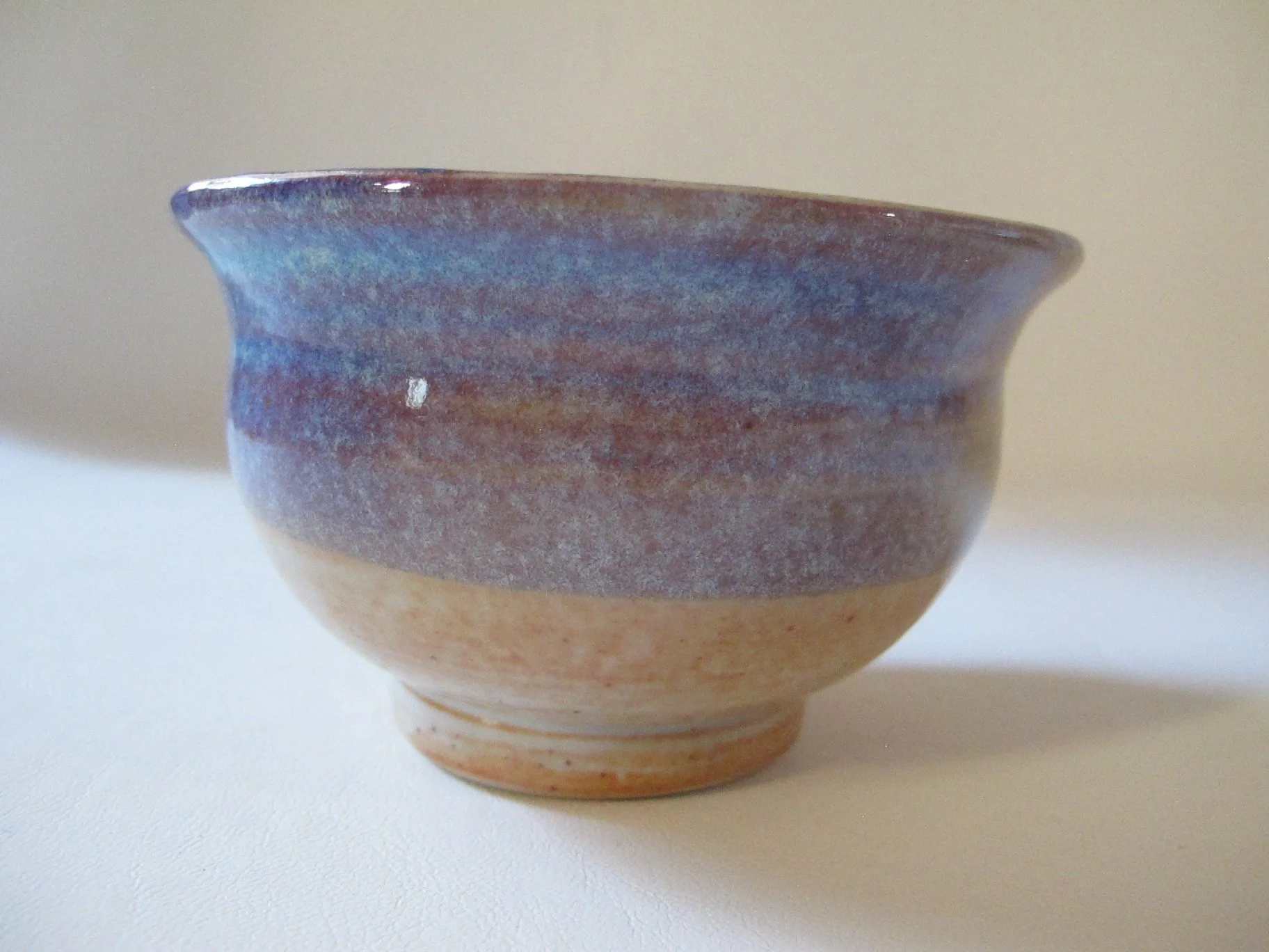 Shimmery Blue and Shino Bowl - Small