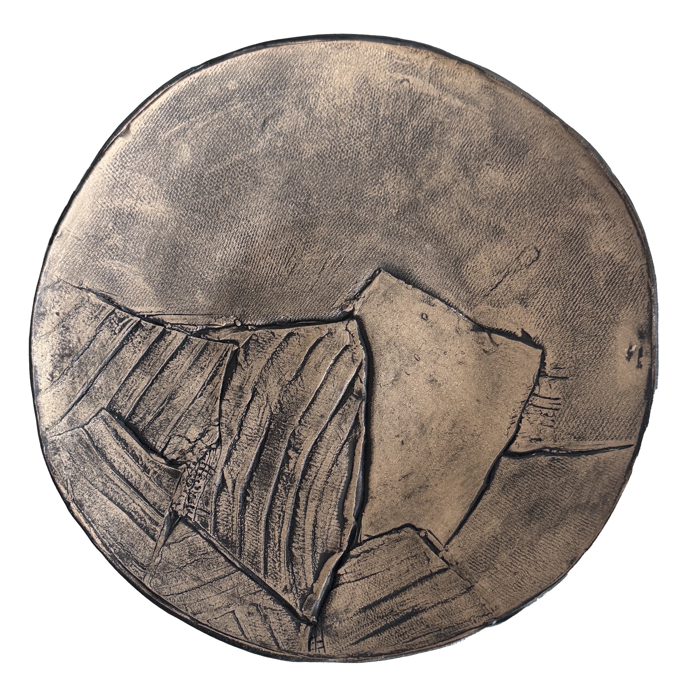 unglazed fabric-inspired plate