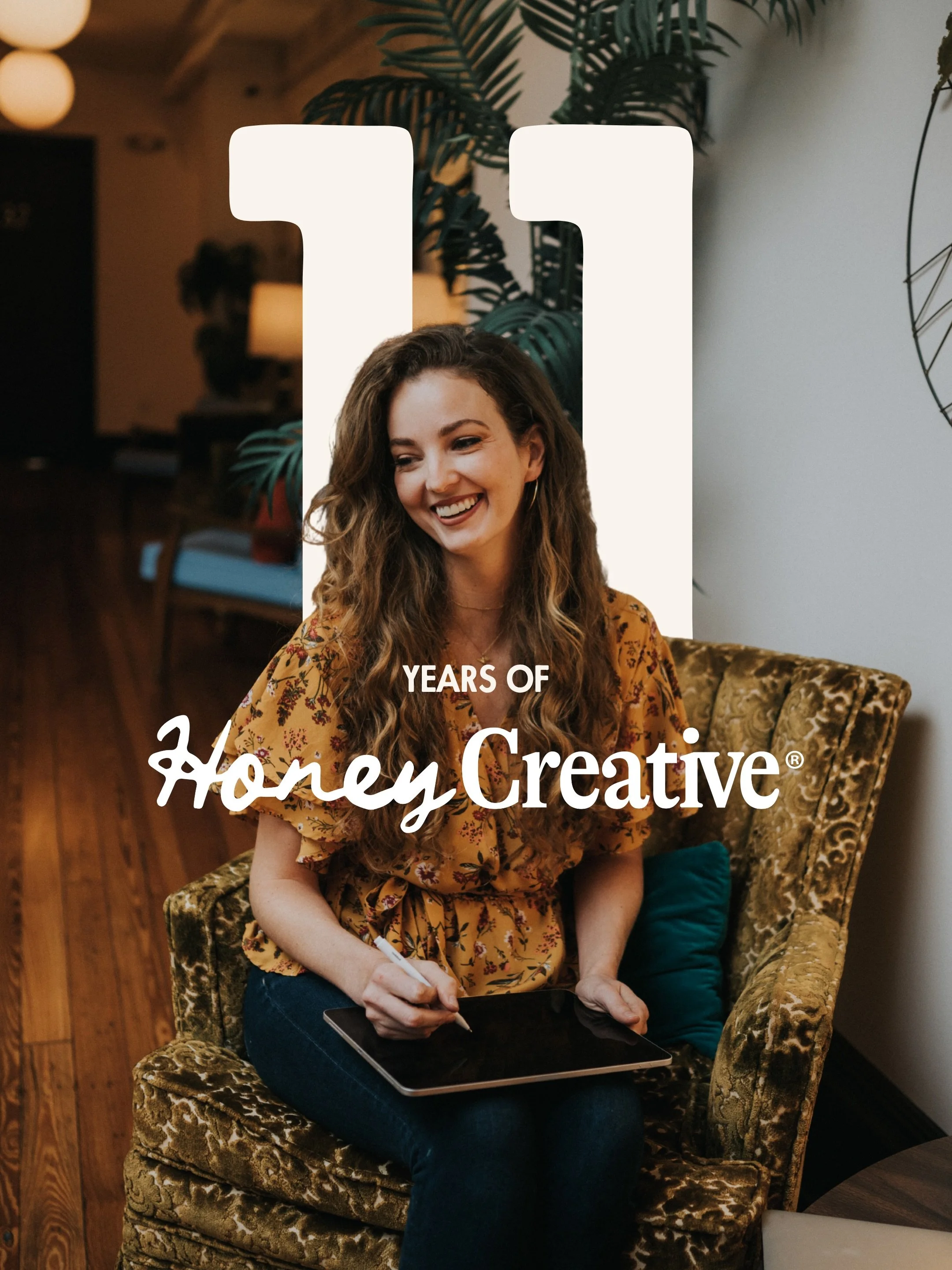 11 years of Honey Creative! 🍯 Swipe to see how we got here (and for a surprise at the end!)&nbsp;

I went to college and got a degree in Communications, Philosophy, and Italian. You know, the classic, foolproof academic trifecta for someone who want