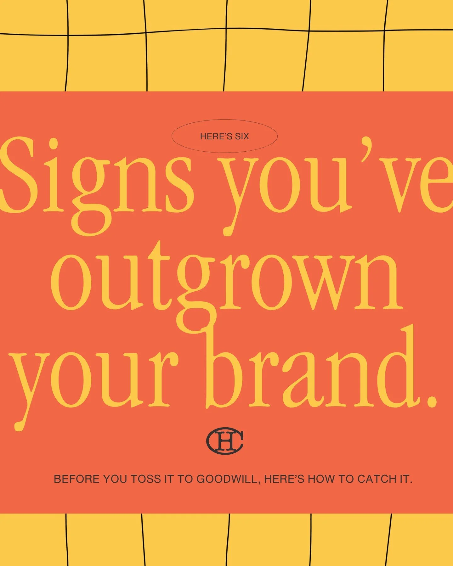 Your brand outgrows you quietly.⁠
⁠
It's not one dramatic moment. It's a bunch of small ones. The bio you can't finish. The inquiries that aren't quite right. The logo you're nudging around in Canva at 10pm because something feels off but you can't n