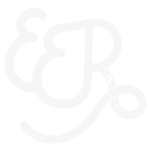 White ampersand and letter R intertwined on a black background.