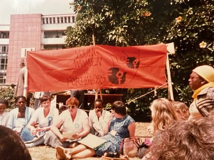 Young women meeting at the Nairobi NGO Forum (via Jennifer Klot)