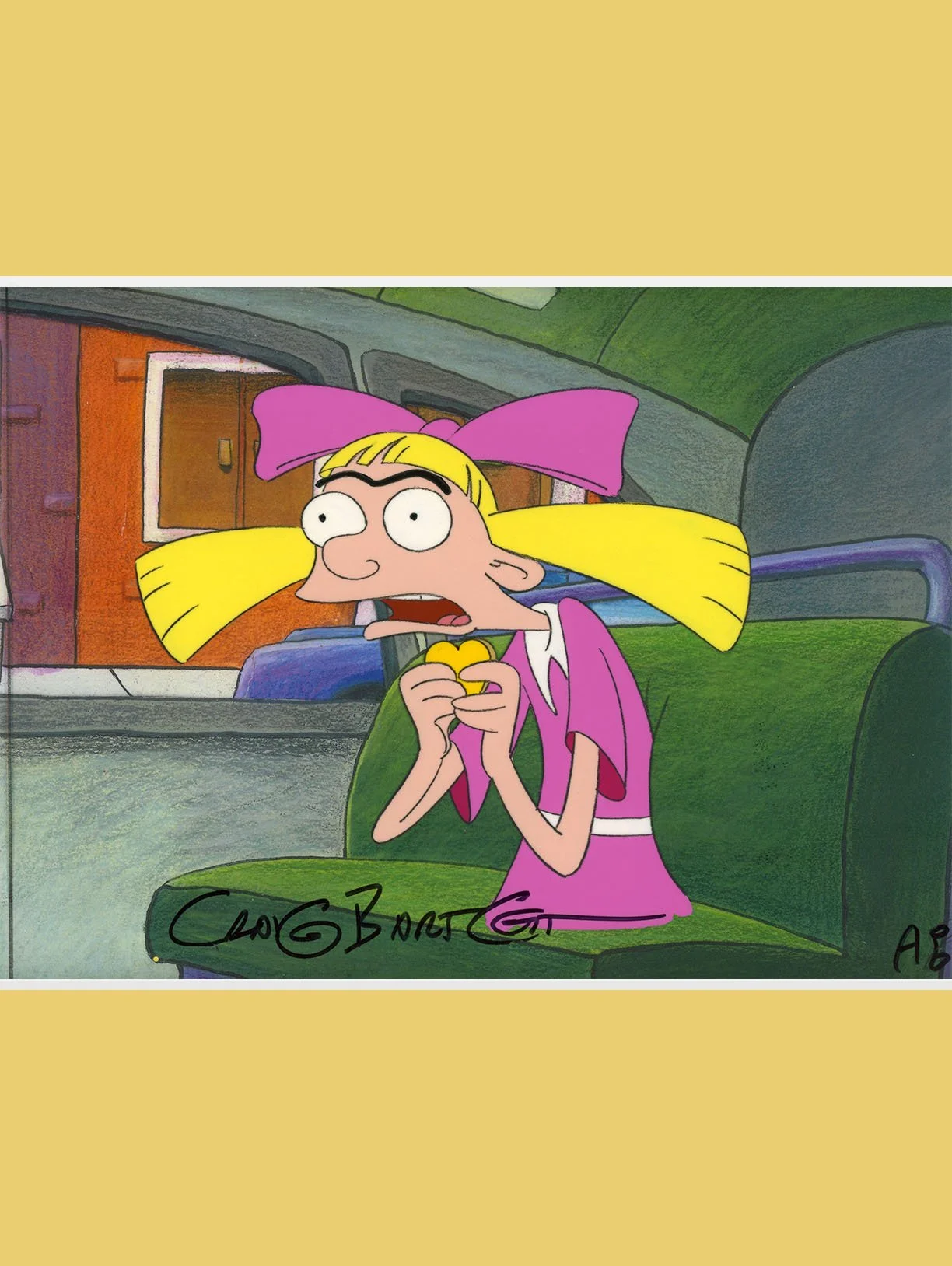 Helga's First Locket Scene Production Cel