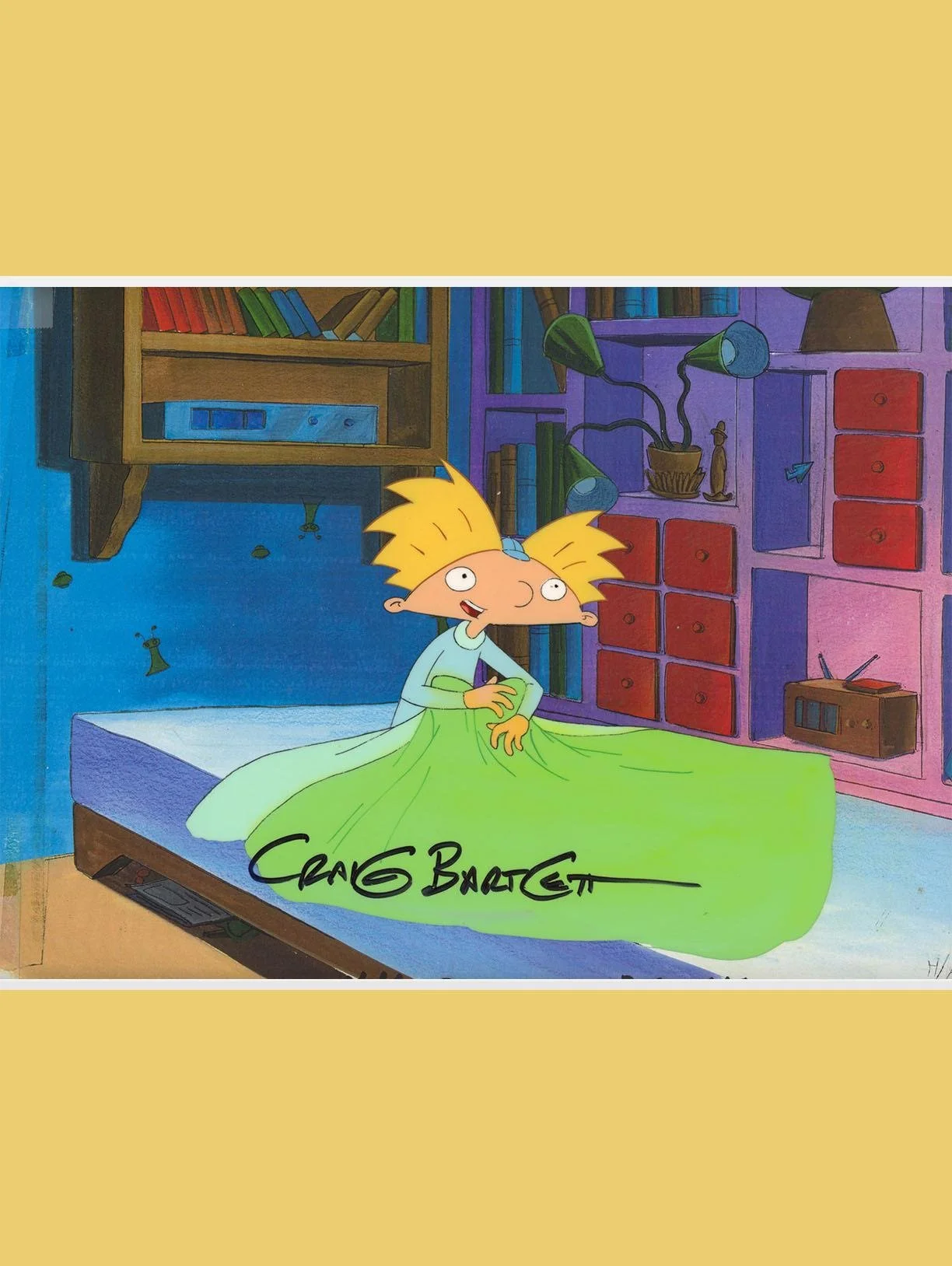 Arnold Loves Grandpa's Stories Production Cel
