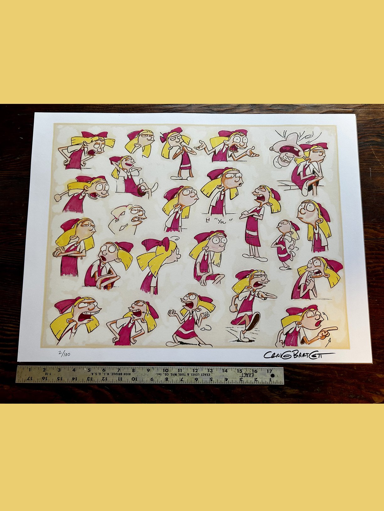 Many poses of Helga on a poster.jpg