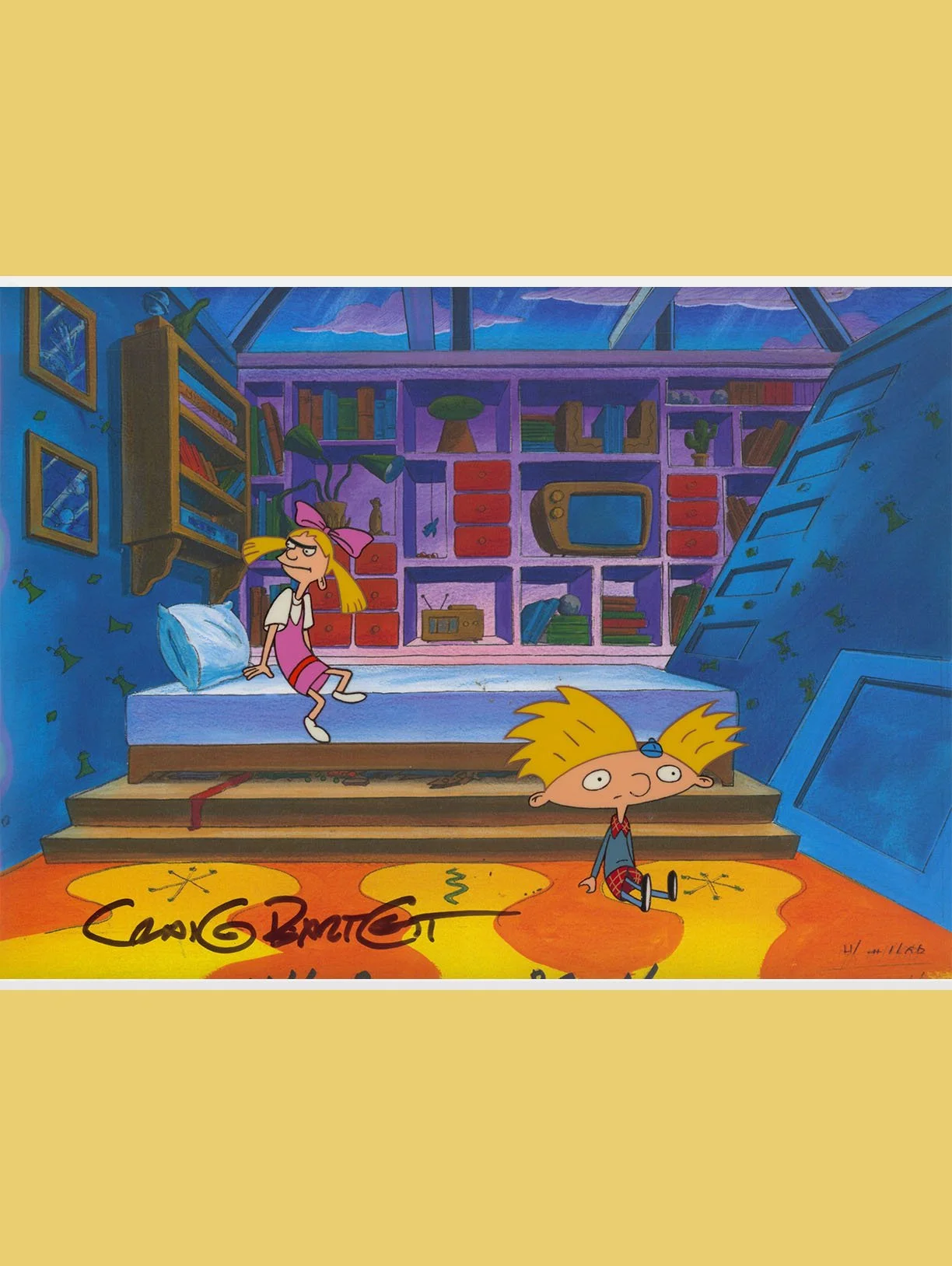 Helga and Arnold Production Cel
