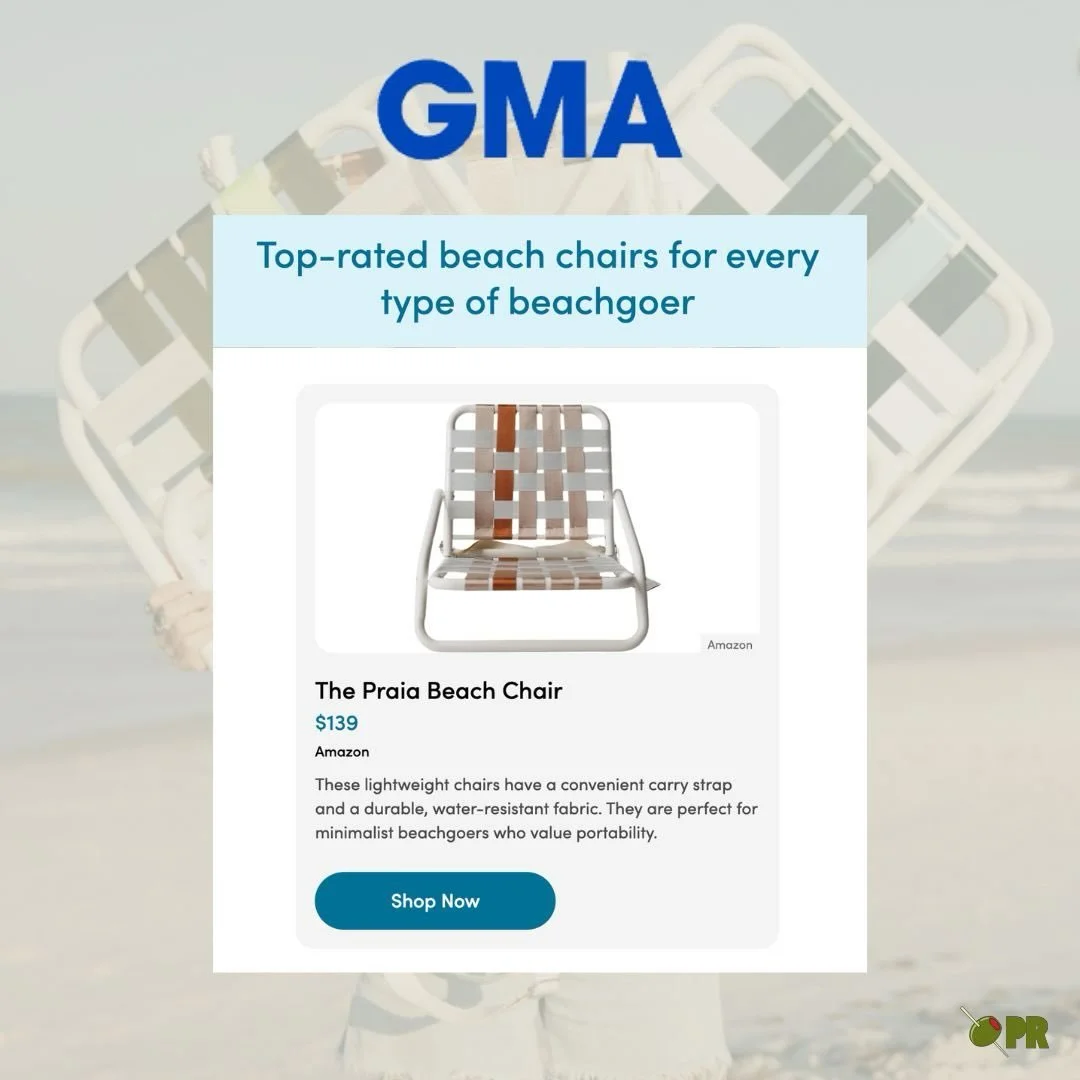best beach chair alert @thepraiachair 🗣️ thank you @goodmorningamerica!!!