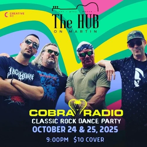 🎸 BACK BY POPULAR DEMAND! (Because one weekend just wasn&rsquo;t enough 🤘)

Cobra Radio is storming back into The Hub on Martin Oct 24 &amp; 25, and they&rsquo;re bringing the noise, the nostalgia, and the kind of rock energy that should probably c