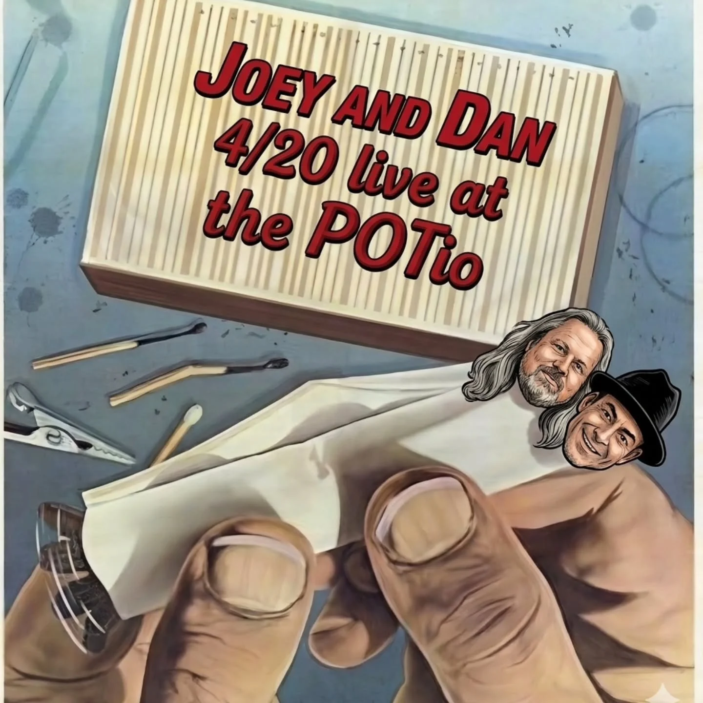 Hey all!  Joey will be teaming up w Dan and Erik on riddim to play some fun tunes acoustic style, free, outdoors on the POTio, smoking allowed!  We'll be singing from 2-5, come sing along, smoke and watch, grab some food from bread and cheese food tr