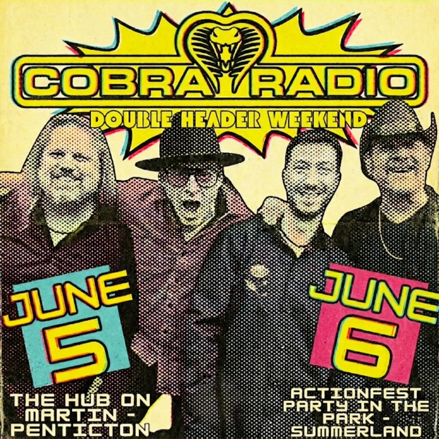 Double header of fun coming up.  Friday at the Hub, and then we're opening for the Fireworks at Actionfest / Party in the Park in Summerland.  Stoked!