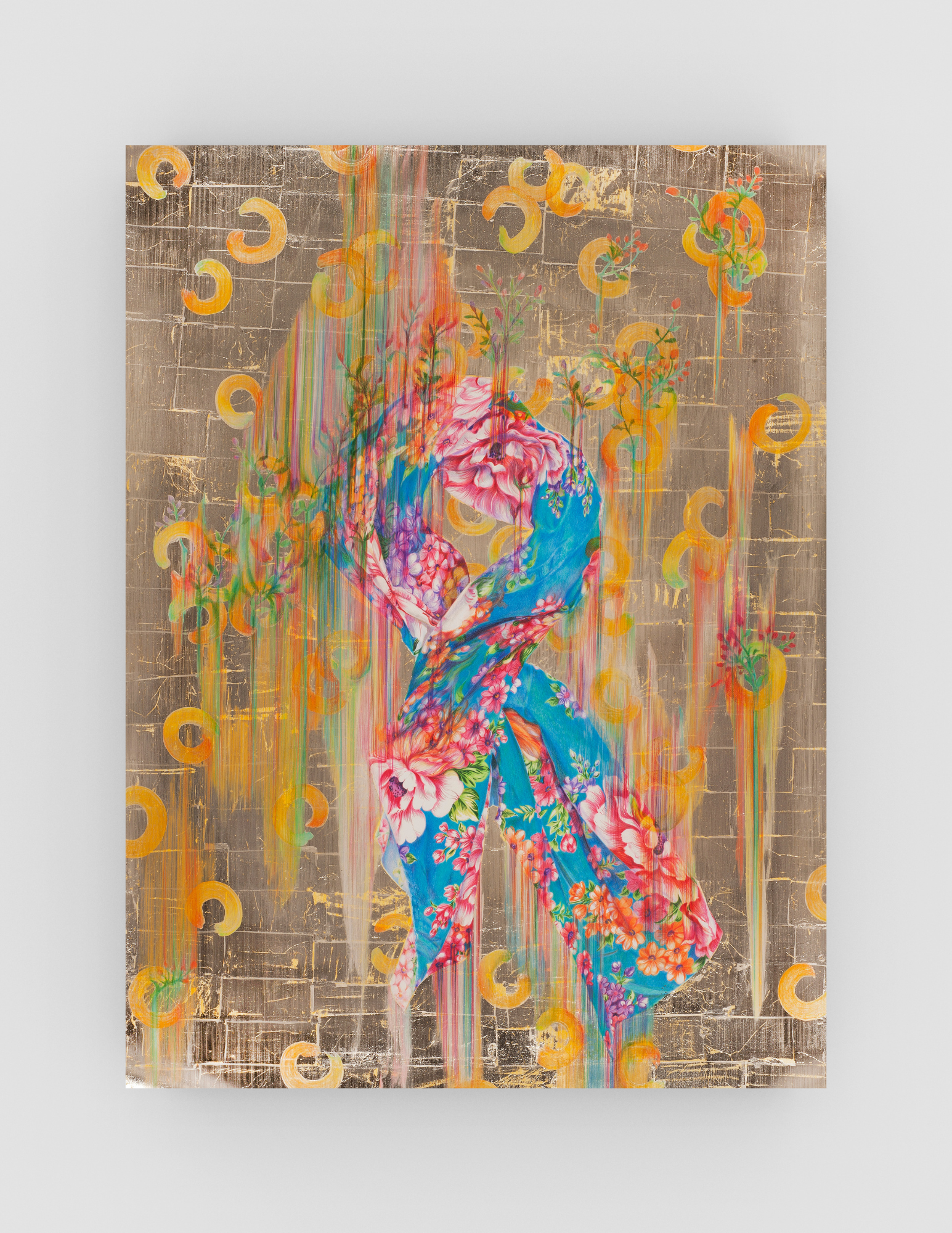 LEE, HUI CHI, Cycle of Life 2, 2023, Colored pencil and gold leaf on paper, 34.5 x 25.5 inches