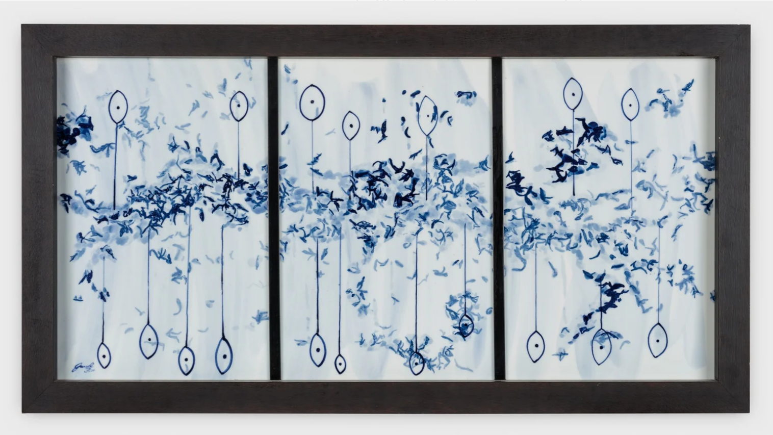 FITZGERALD, JARED, Plants Growing, 2014, Porcelain panel, 21.75 x 44 inches