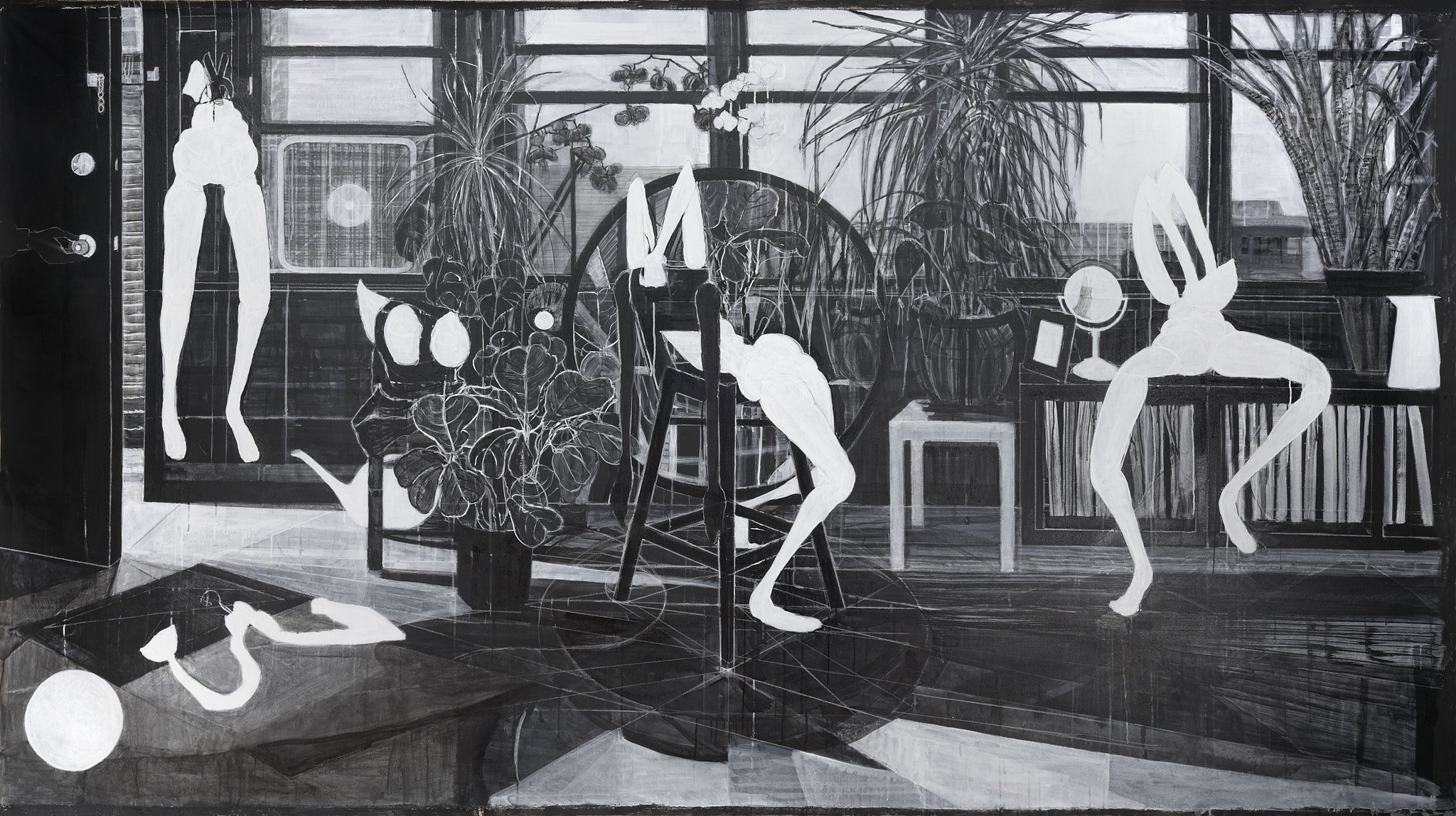 LEPP, CATHERINE, A Second Body #6" 2024-25, acrylic on canvas, 73 x 130 in.