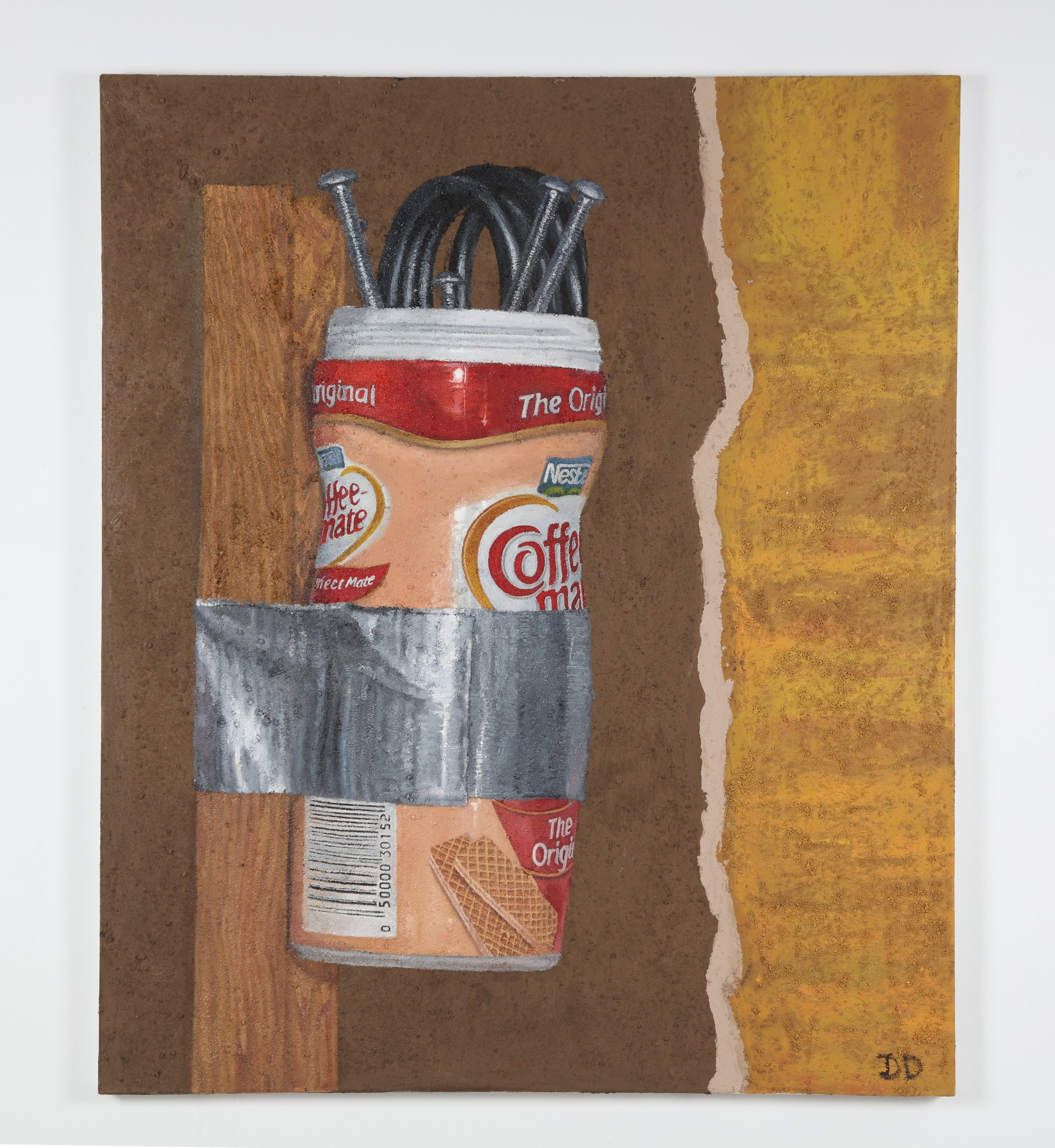 DESIMONE, DAVID Coffee Mate Construction, 2008 Mixed Media on Canvas 50 x 43 ′′